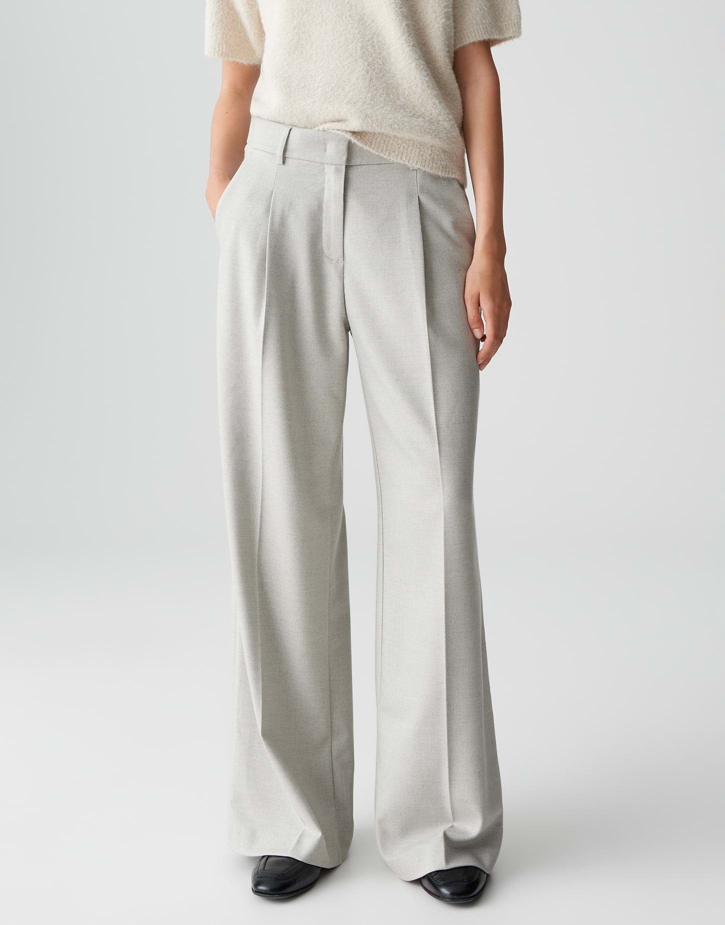 Opus Pants Damen Hosen  Hazy Fog M