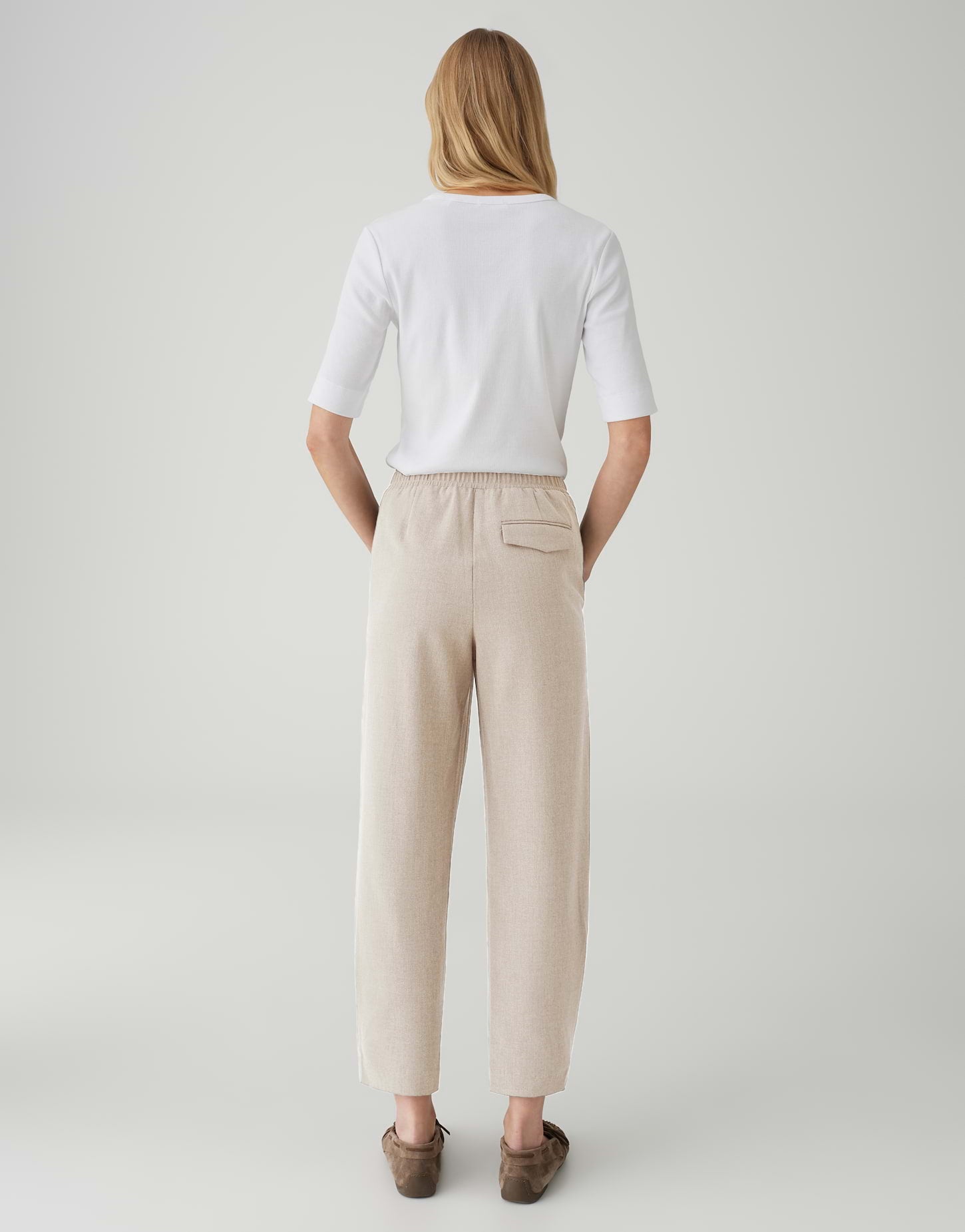 Opus Damen Hosen Soft Oat