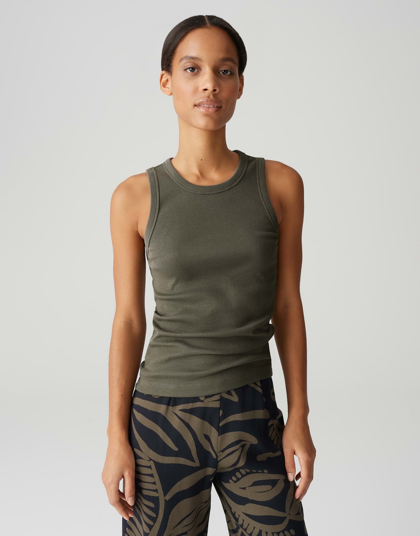 Opus Damen T-Shirts Olive Leaf