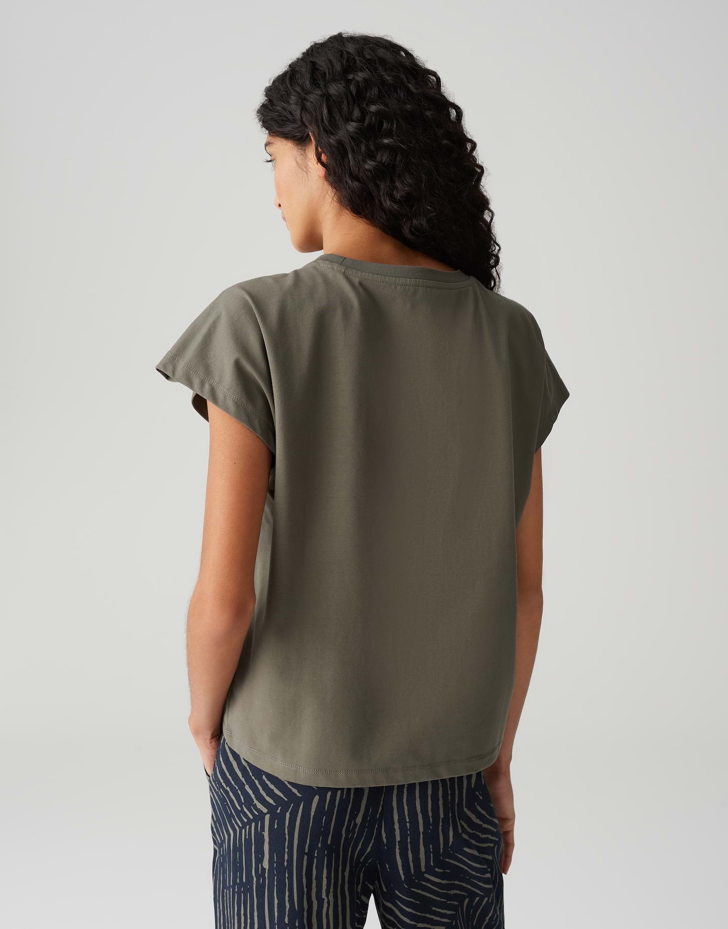 Opus Damen T-Shirts Olive Leaf