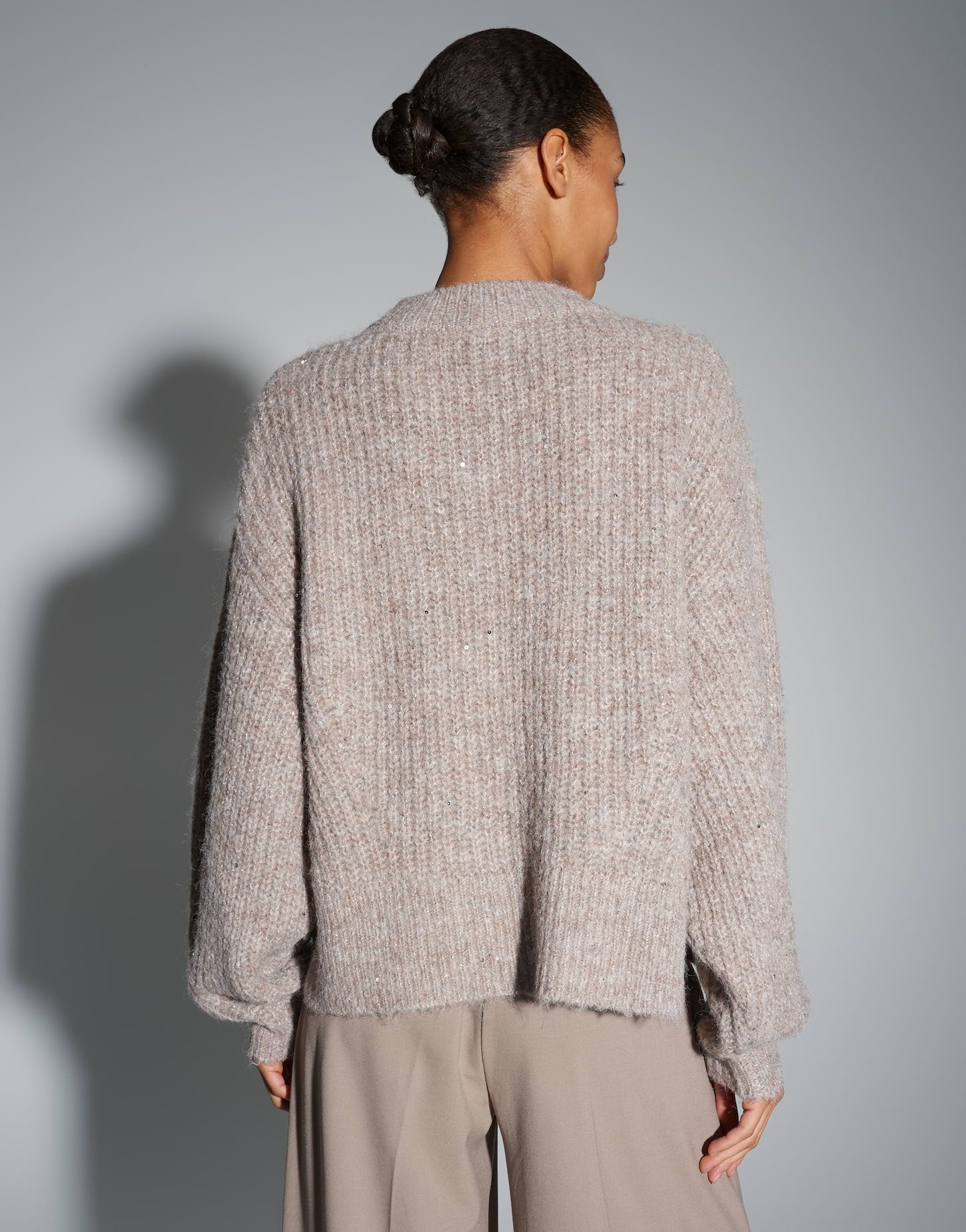 Opus Damen Pullover Warm Taupe