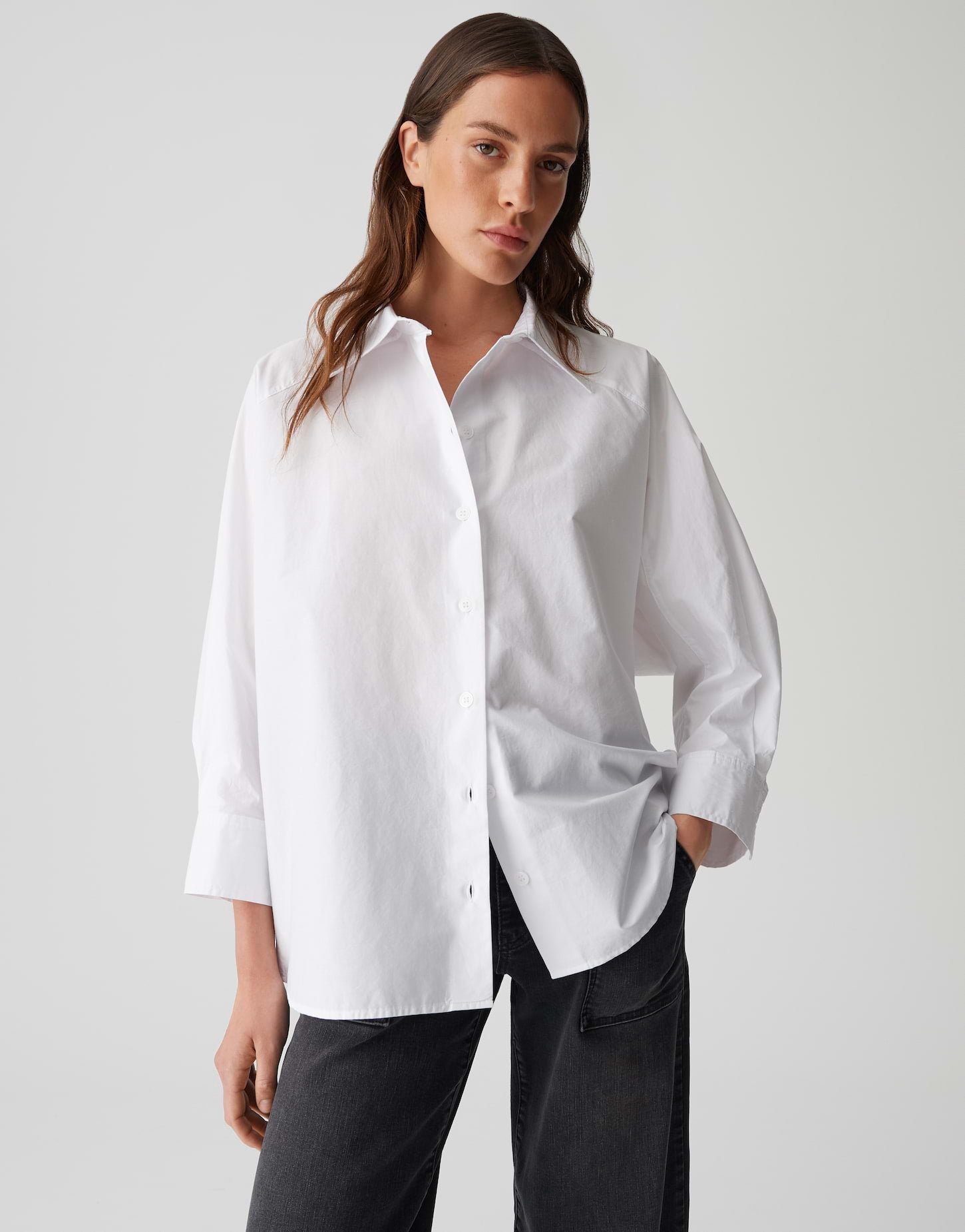 Opus Pants Damen Blusen  White