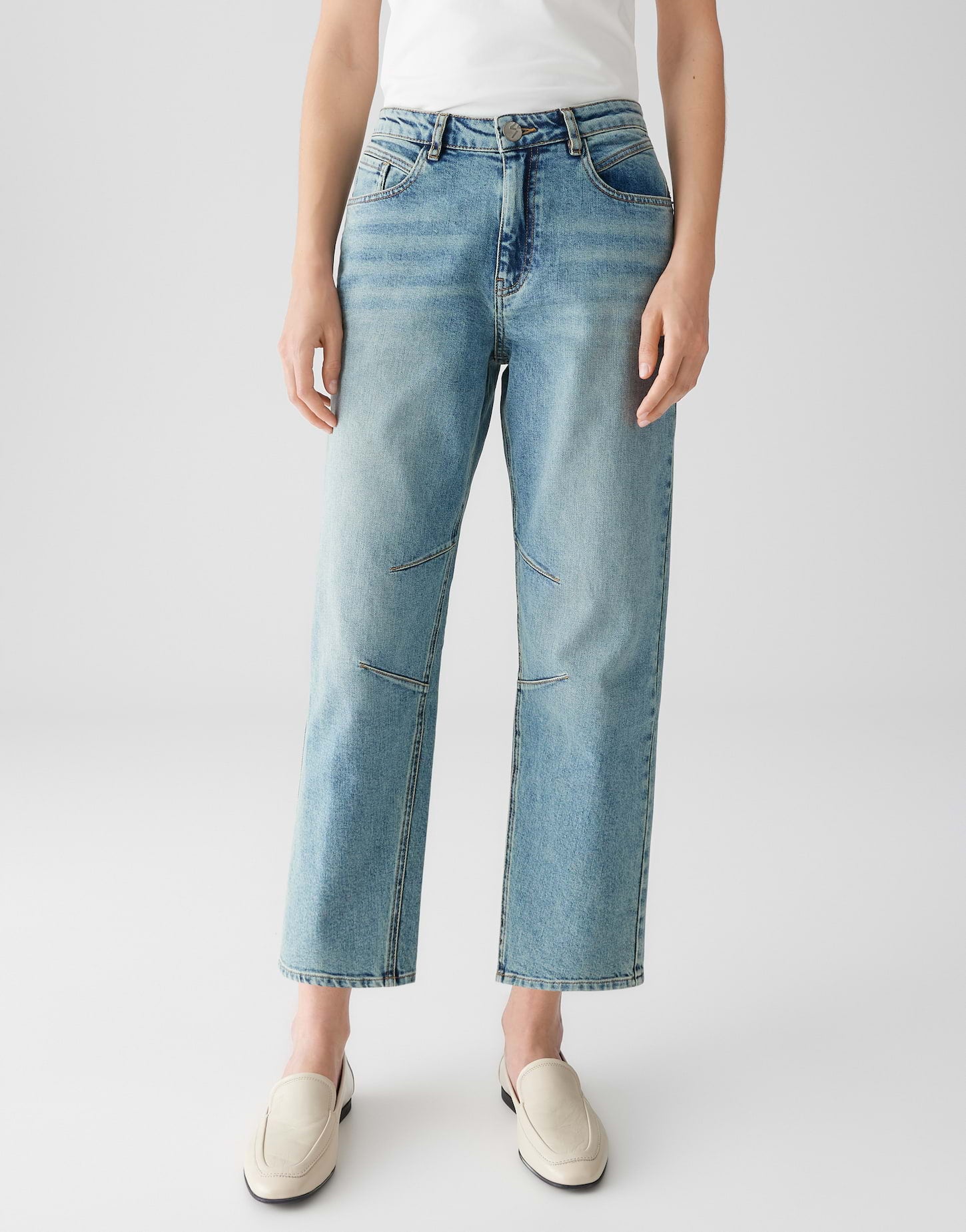 Opus Damen Jeans Light Dirty Blu