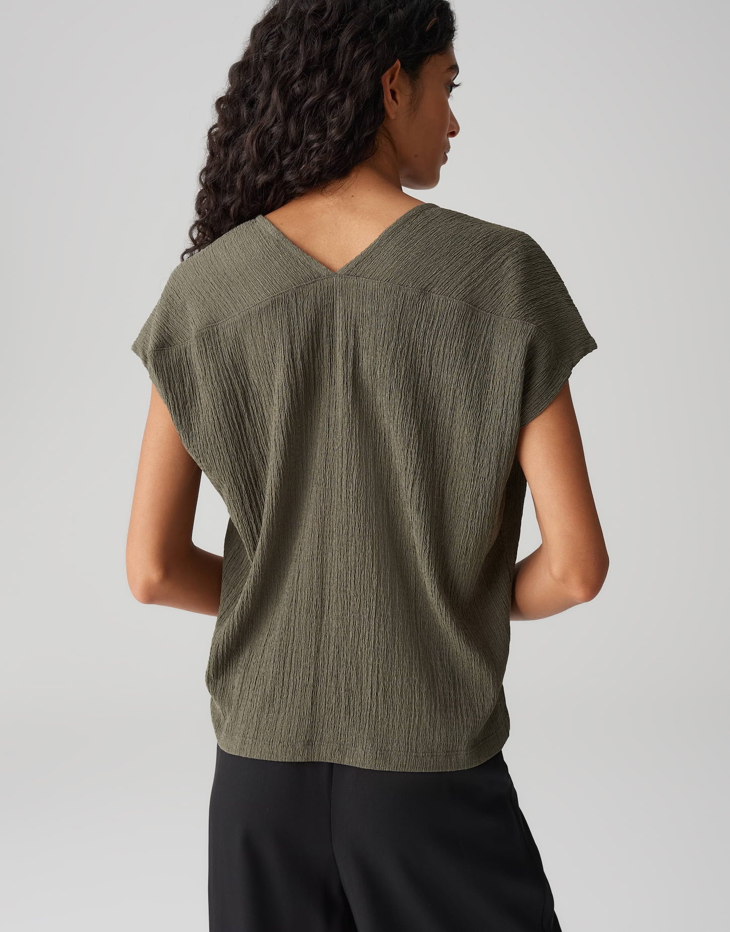 Opus Damen T-Shirts Olive Leaf
