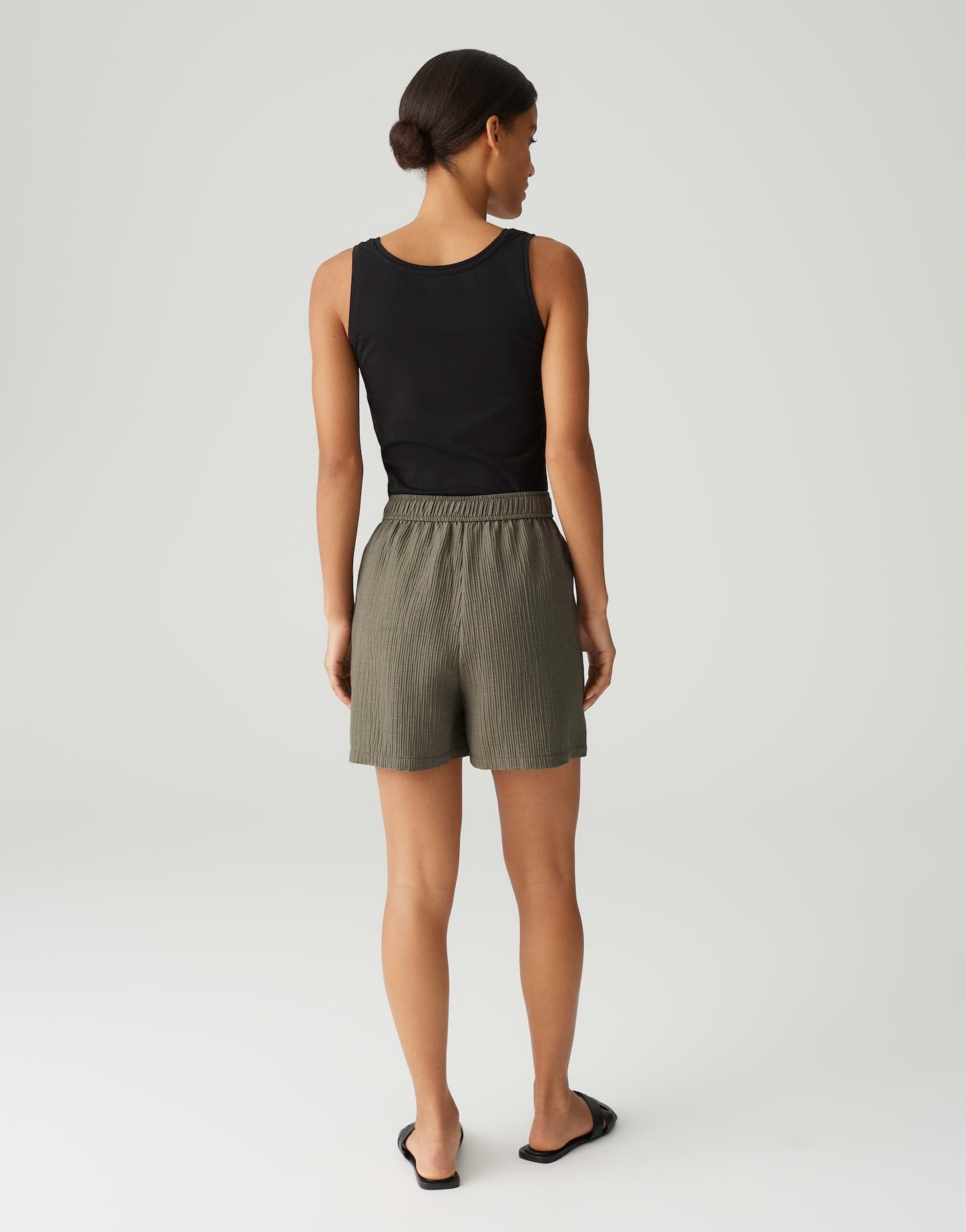 Opus Damen Shorts Olive Leaf