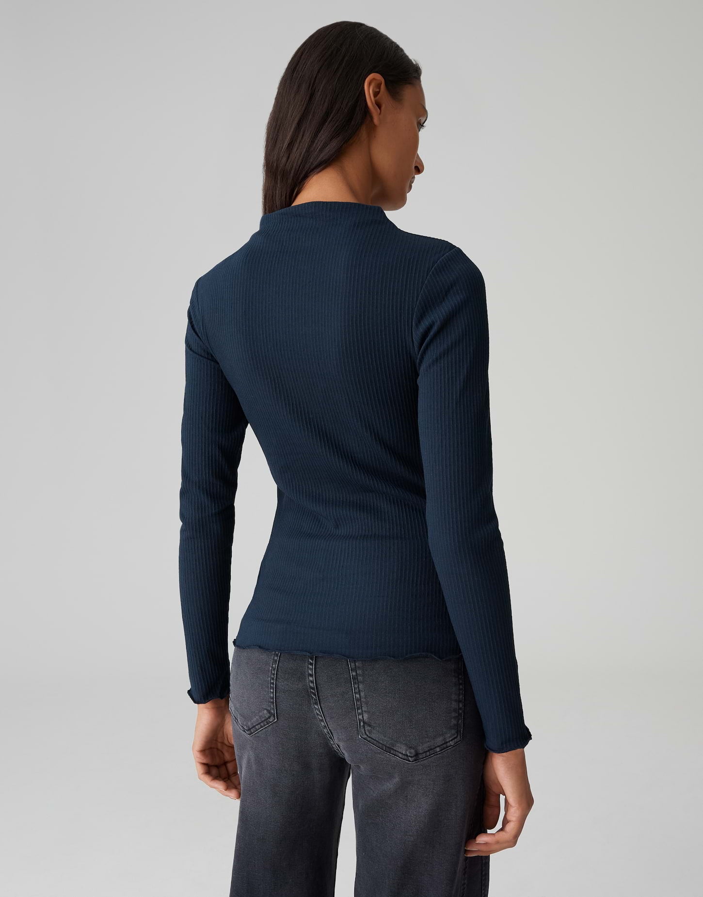 Opus Damen T-Shirts Coal Blue