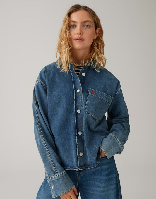 Opus Damen Blusen Mid Joyful Blue