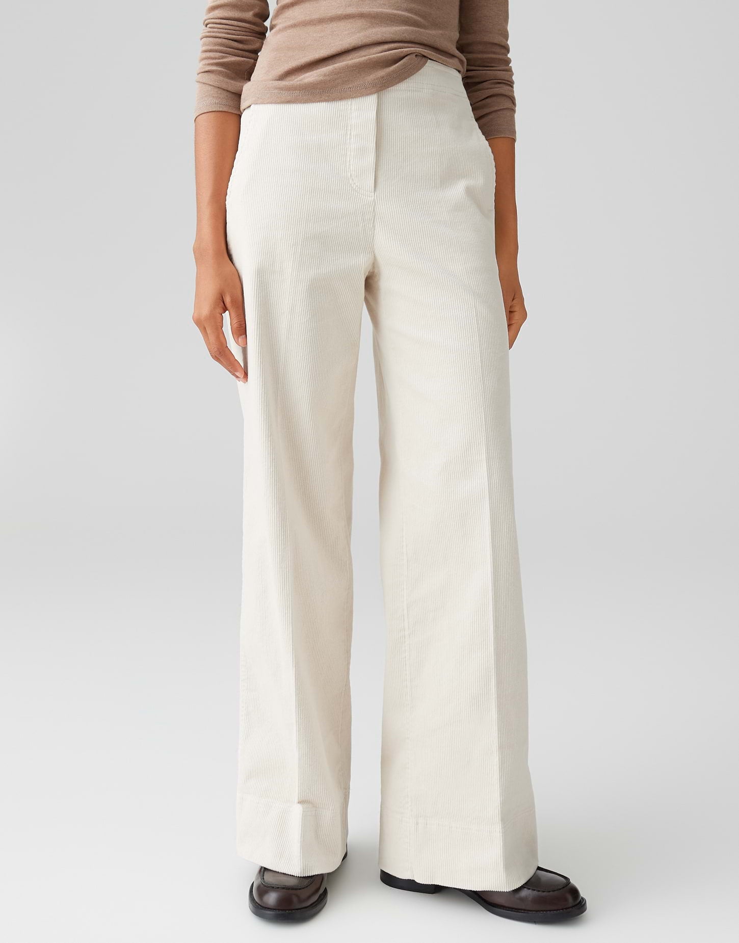 Opus Damen Hosen Soft Cream