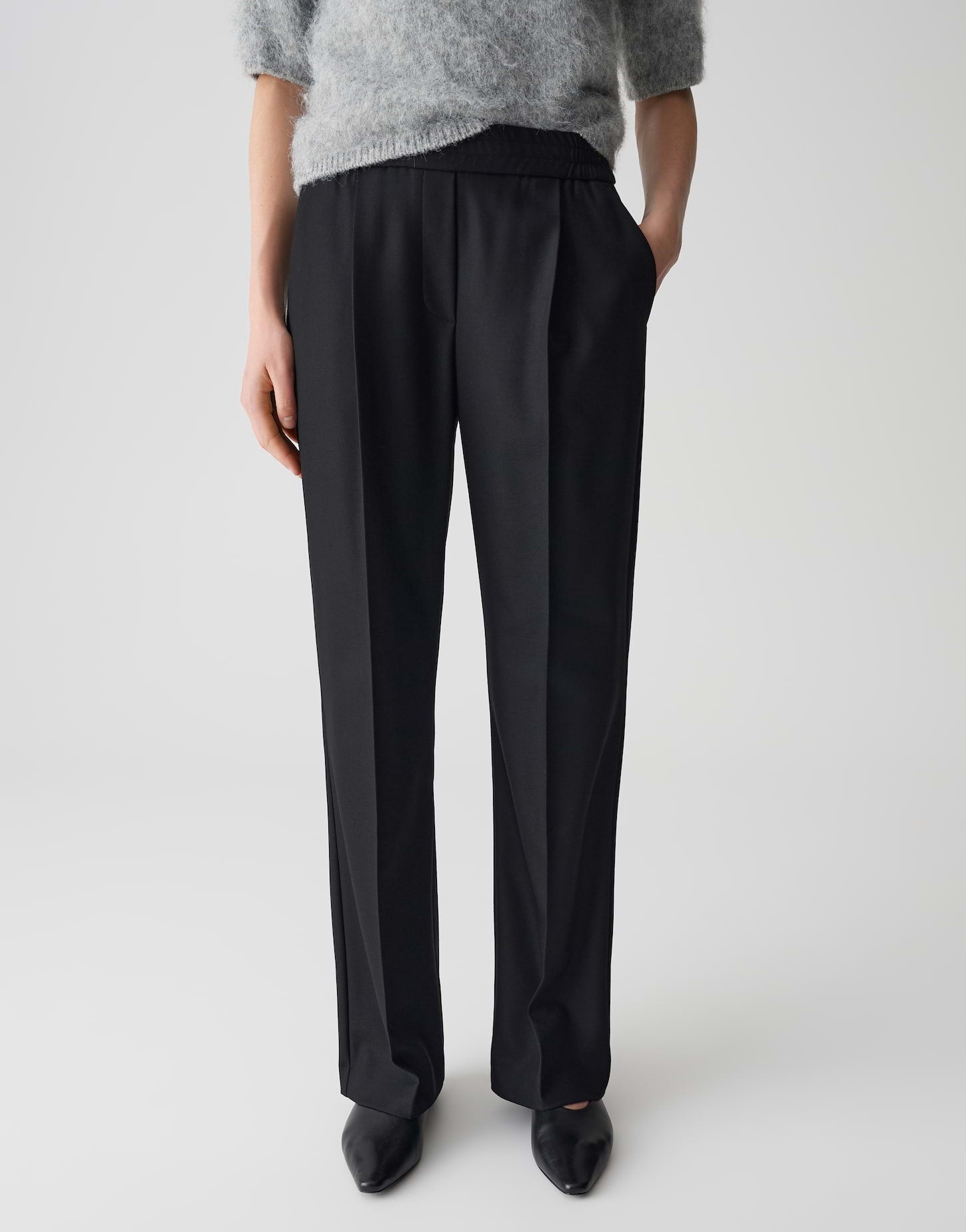 Opus Pants Damen Hosen Black