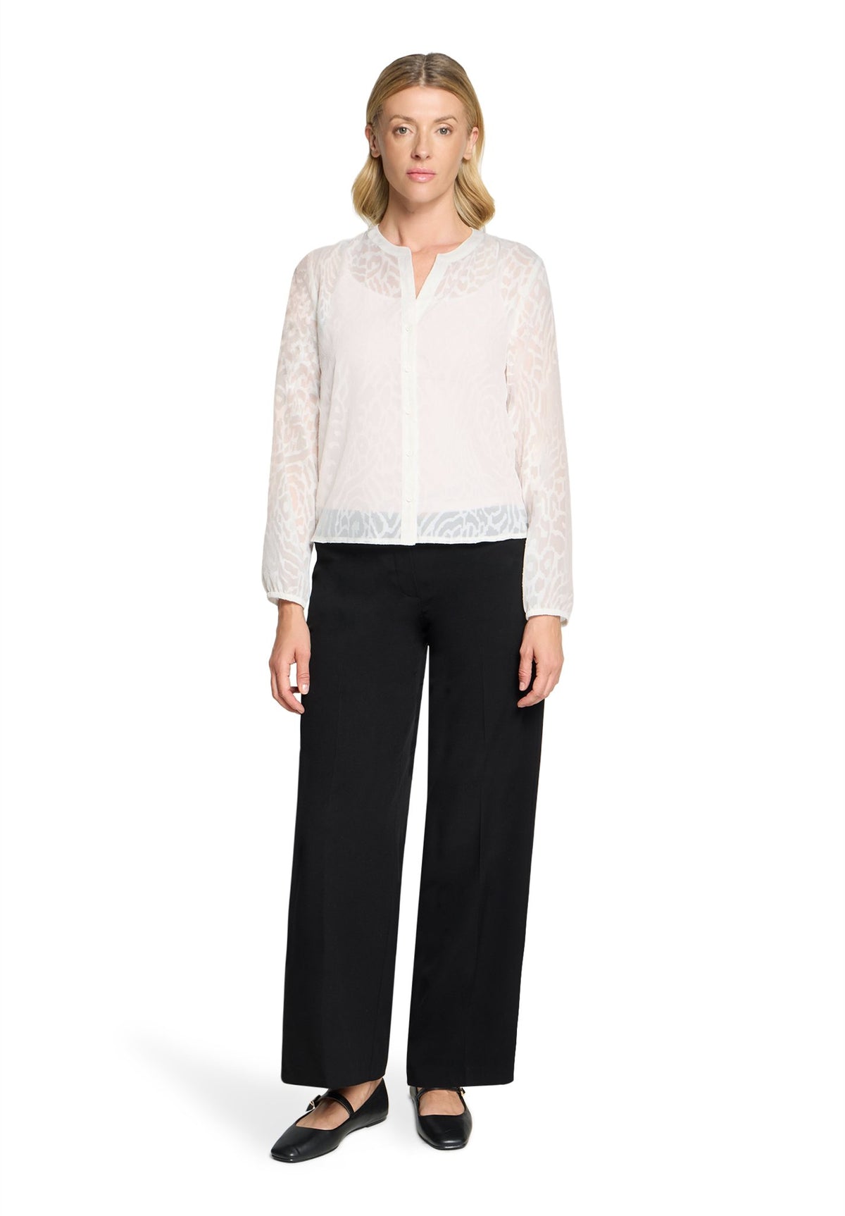 Betty & Co Damen Blusen kurz White Sand