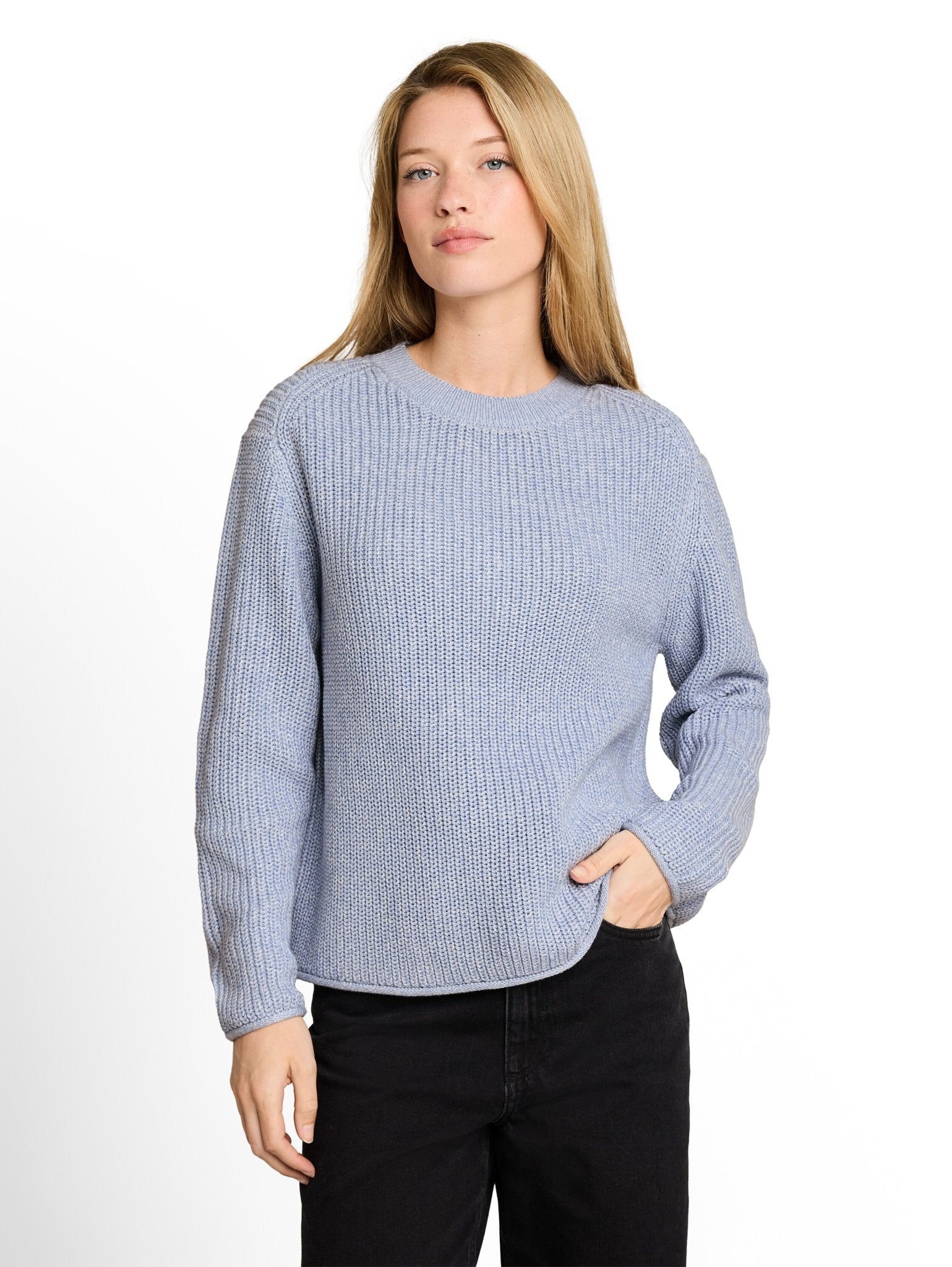Tom Tailor denim Damen Pullover Foggy Blue Moul