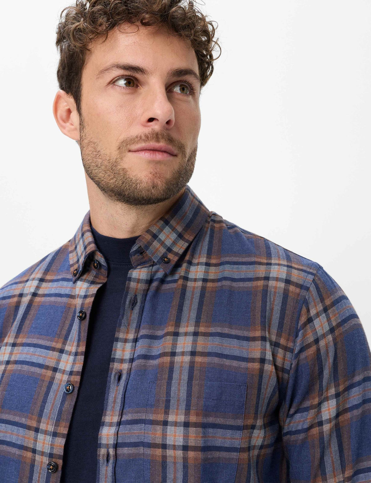 Brax Herren Hemden Navy
