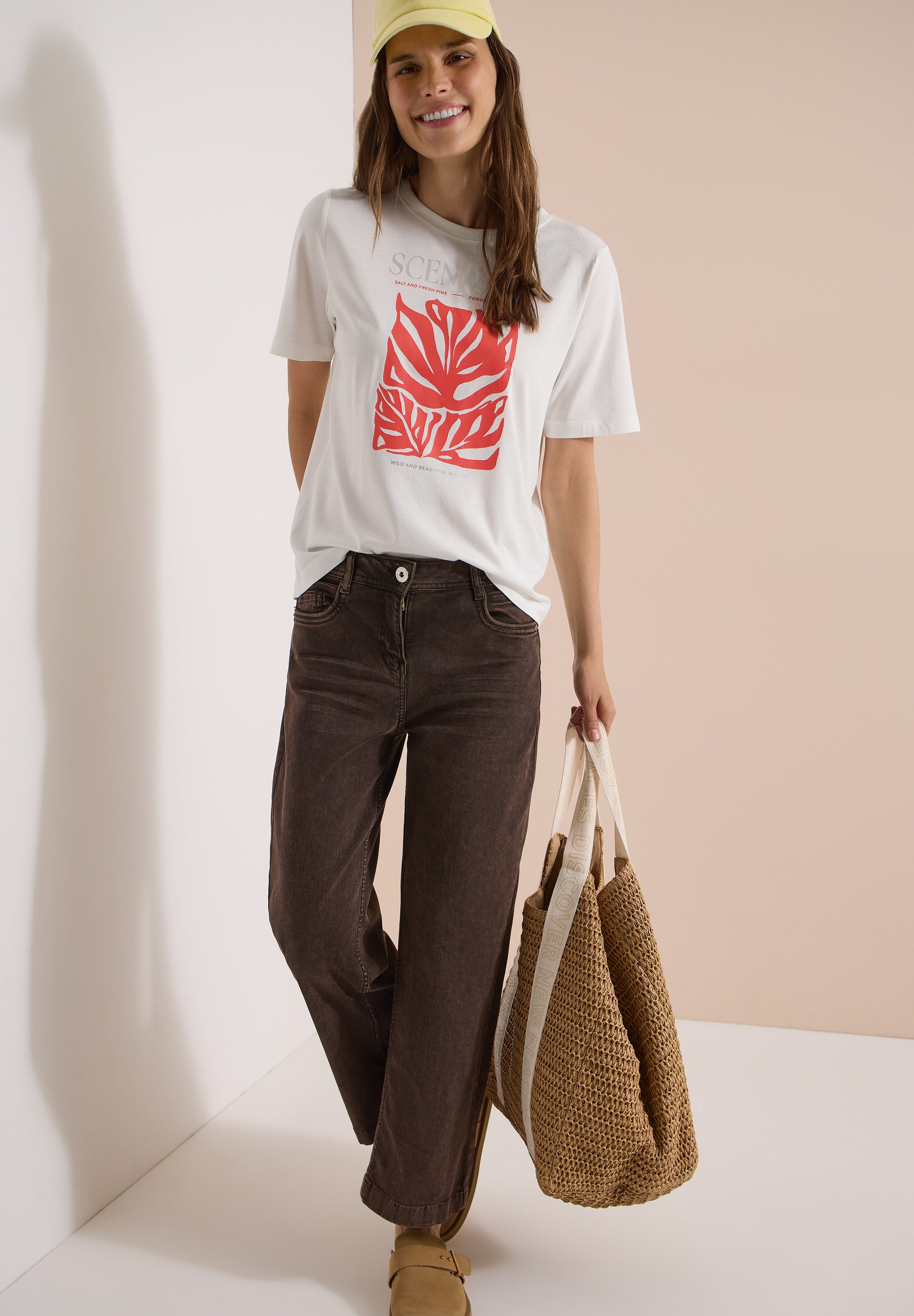 Cecil Damen T-Shirts  Vanilla W