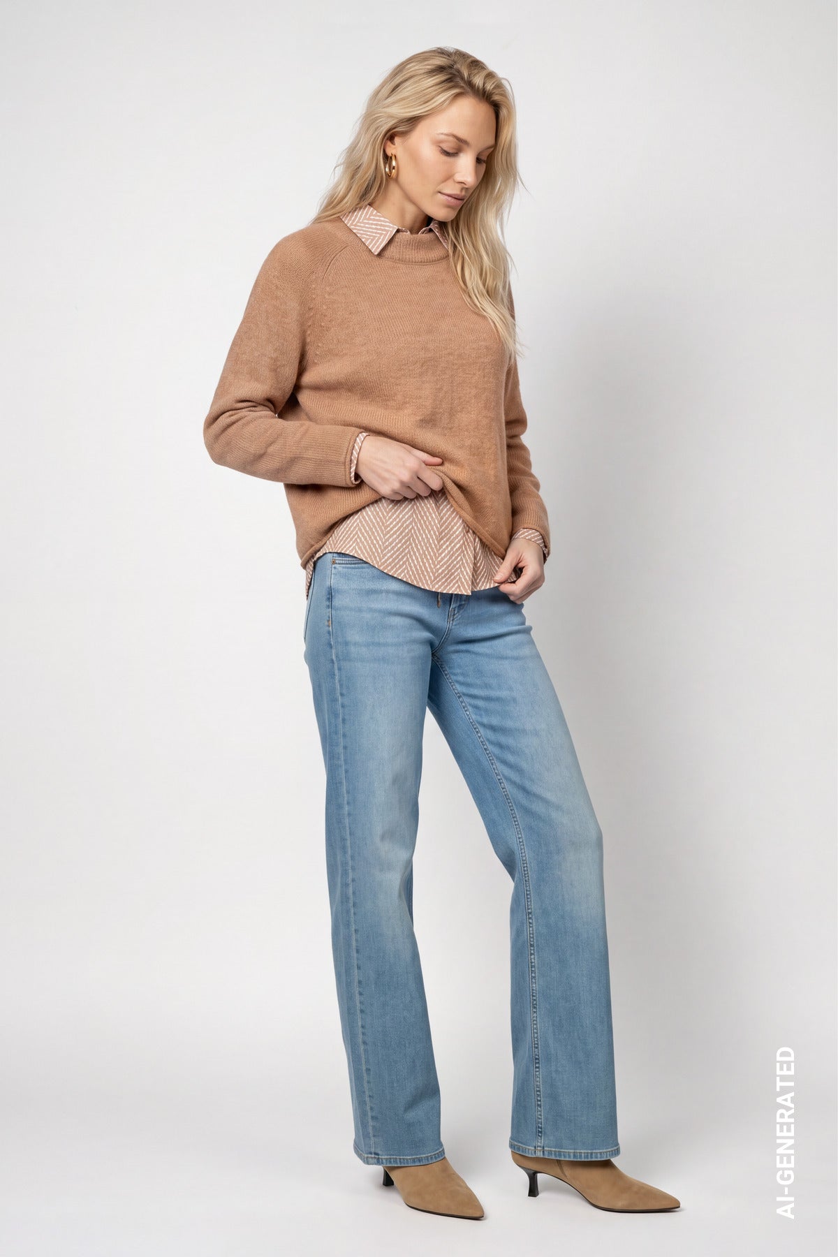 Monari Damen Pullover  Brown Sugar