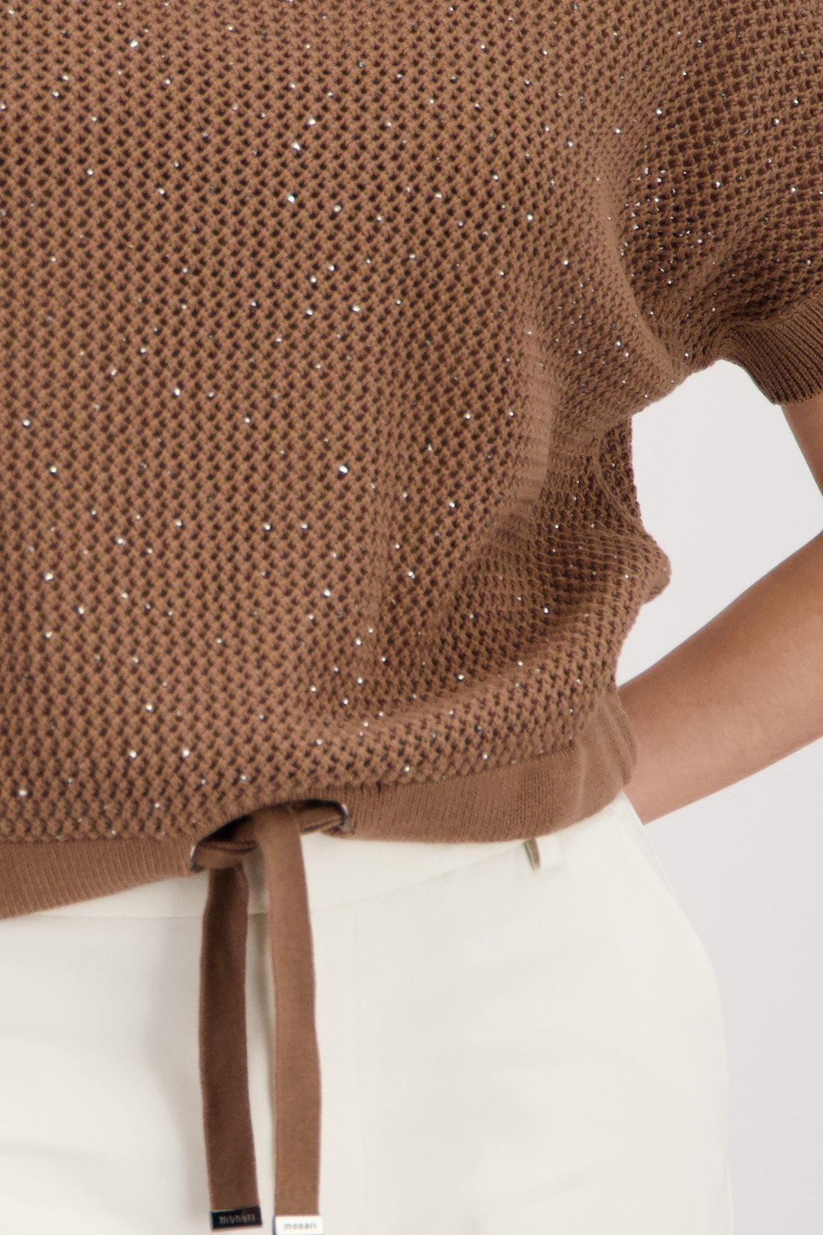 Monari Damen Pullover Mocca