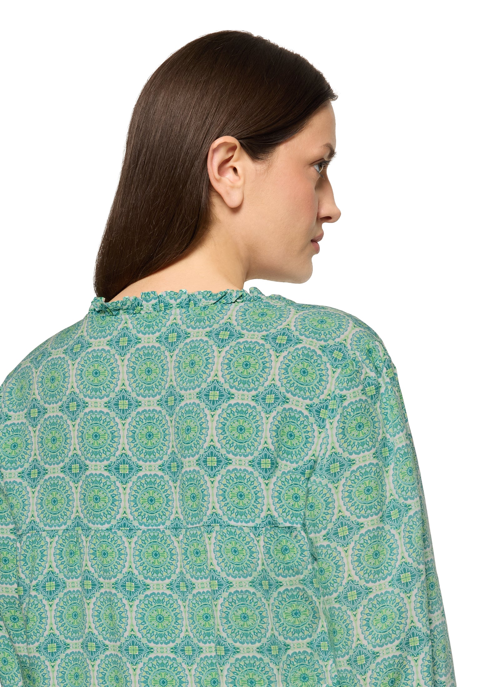 Cartoon Damen Blusen Green/Blue