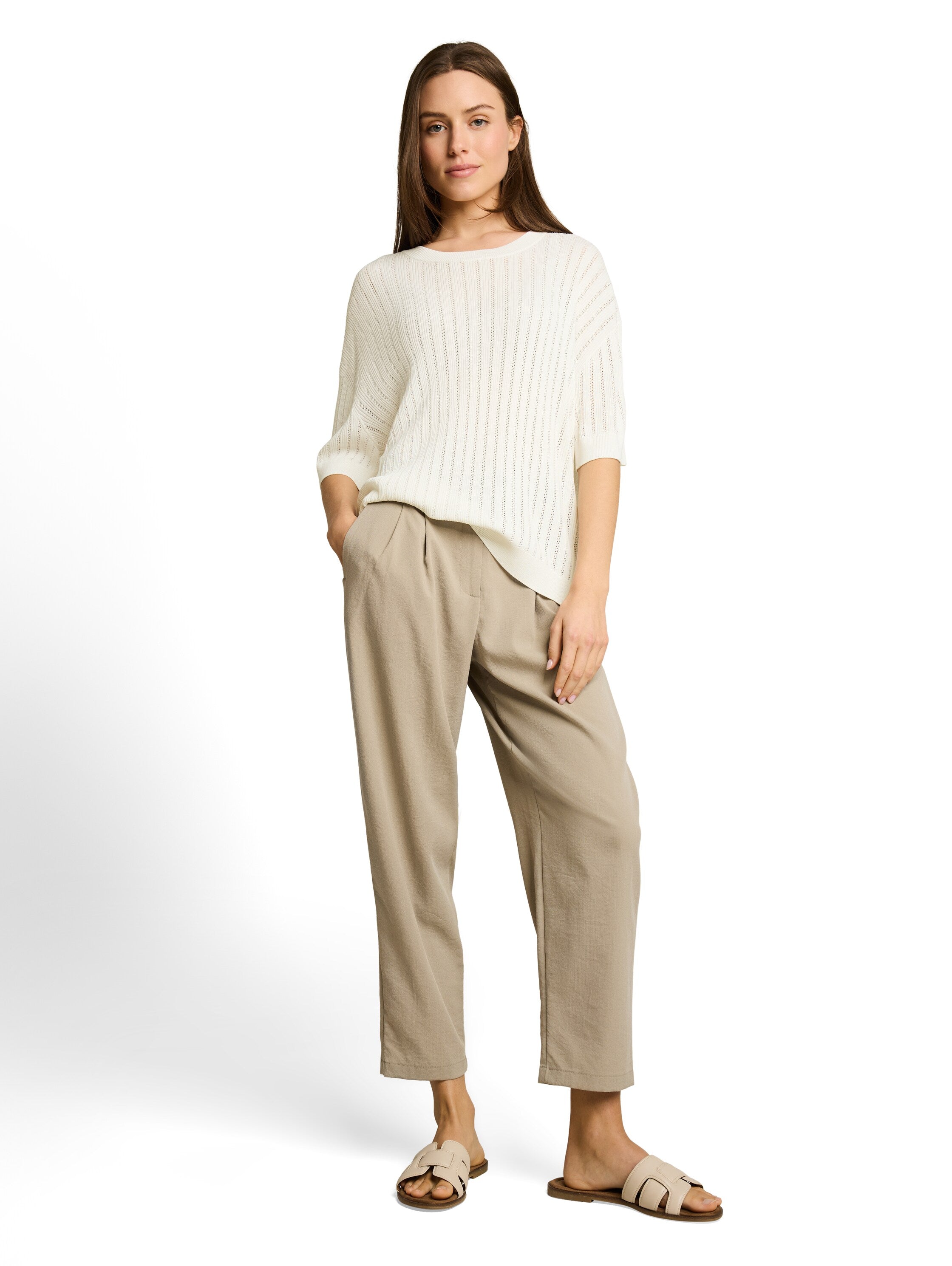 Tom Tailor Damen Pullover Whisper White