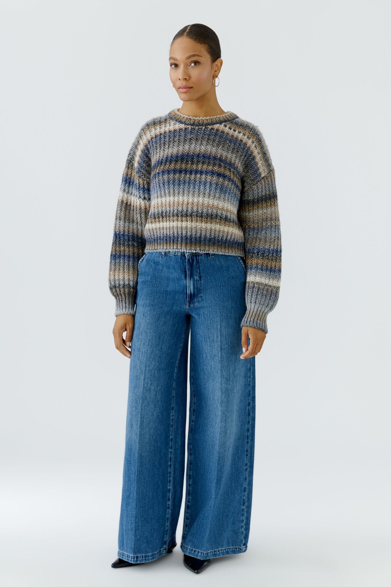 Oui Damen Jeans Bright Blu