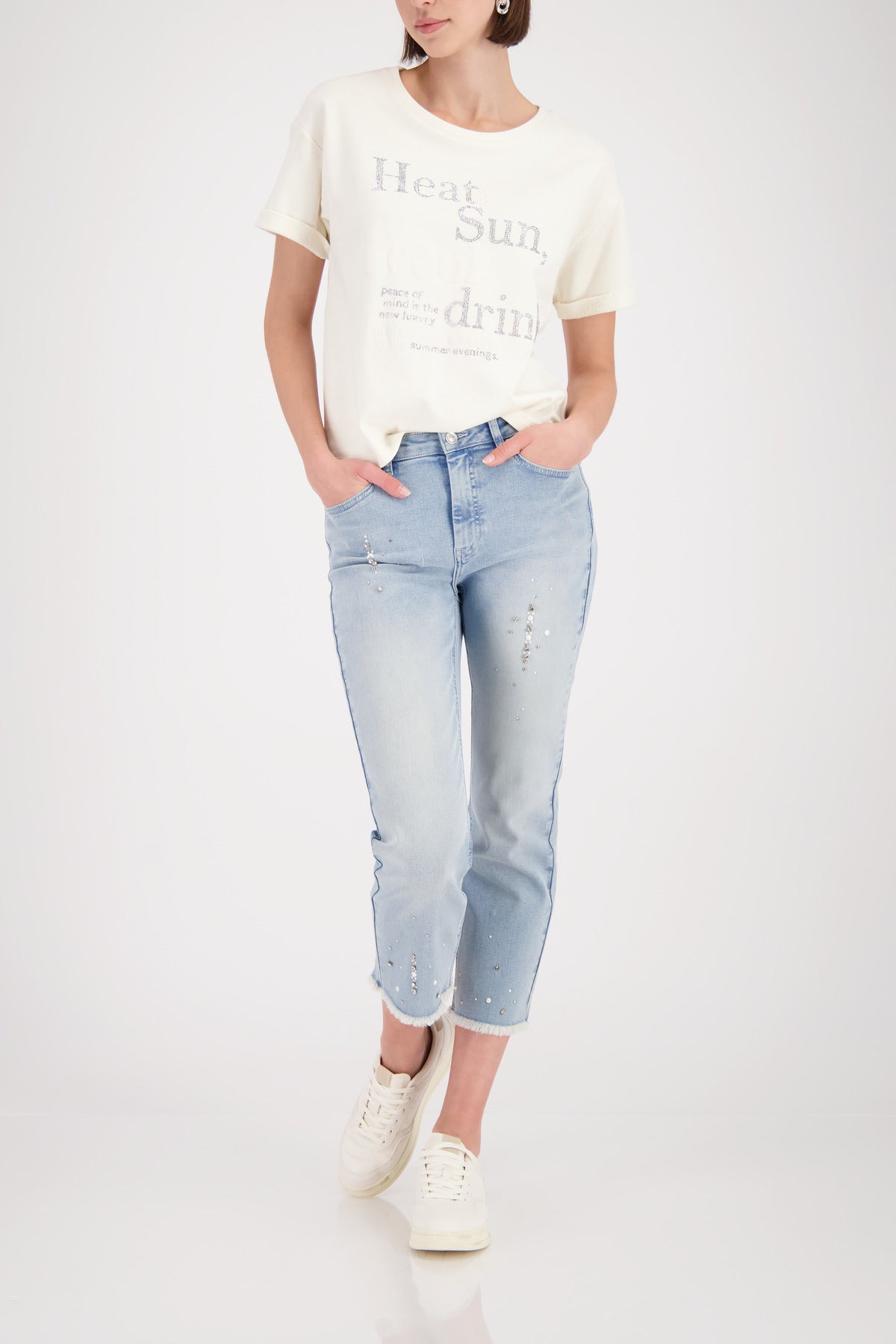 Monari Damen T-Shirts Marble