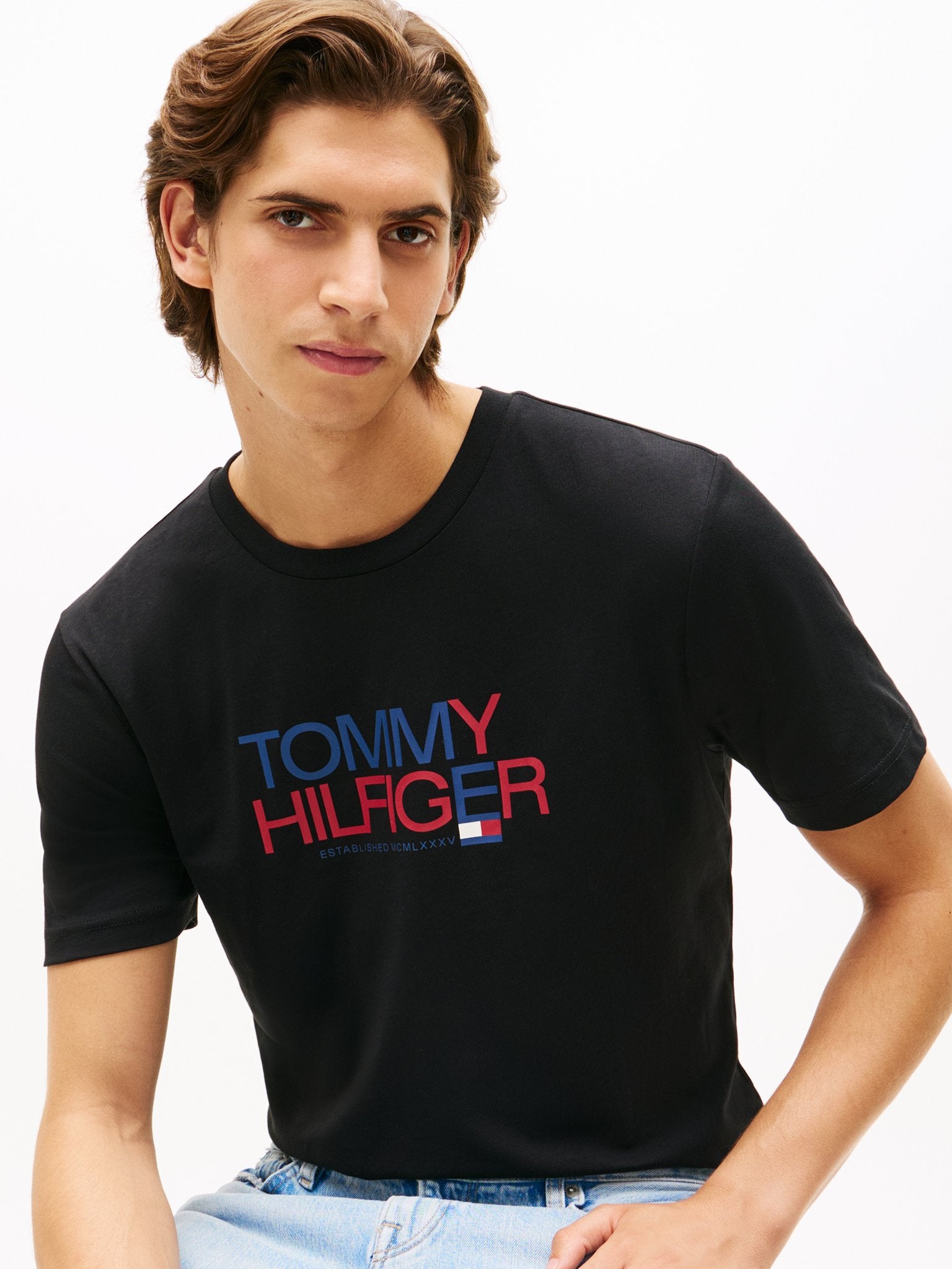 Tommy Hilfiger Herren T-Shirts kurz Bds Black