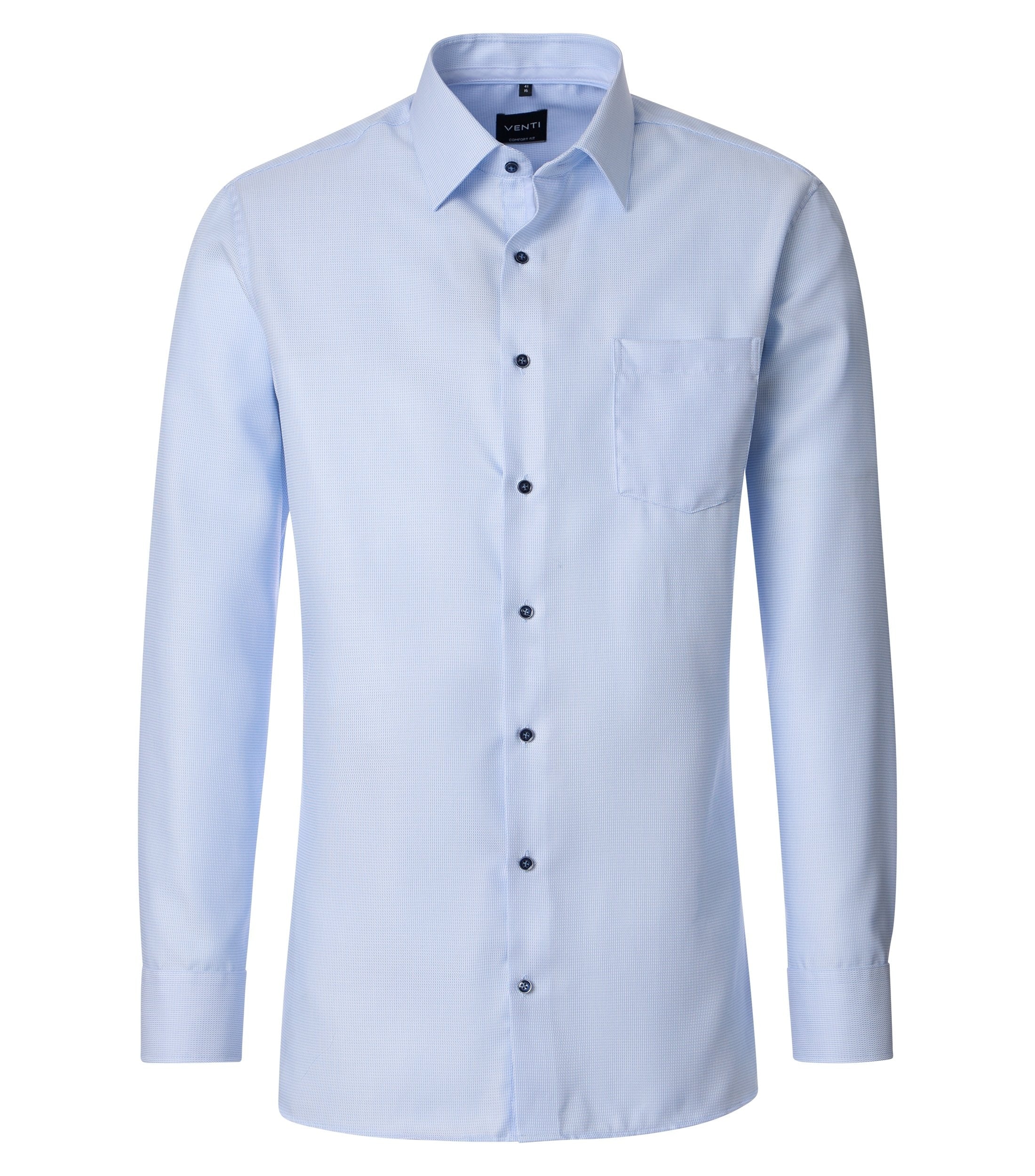 Venti Herren Hemden lang   Blau