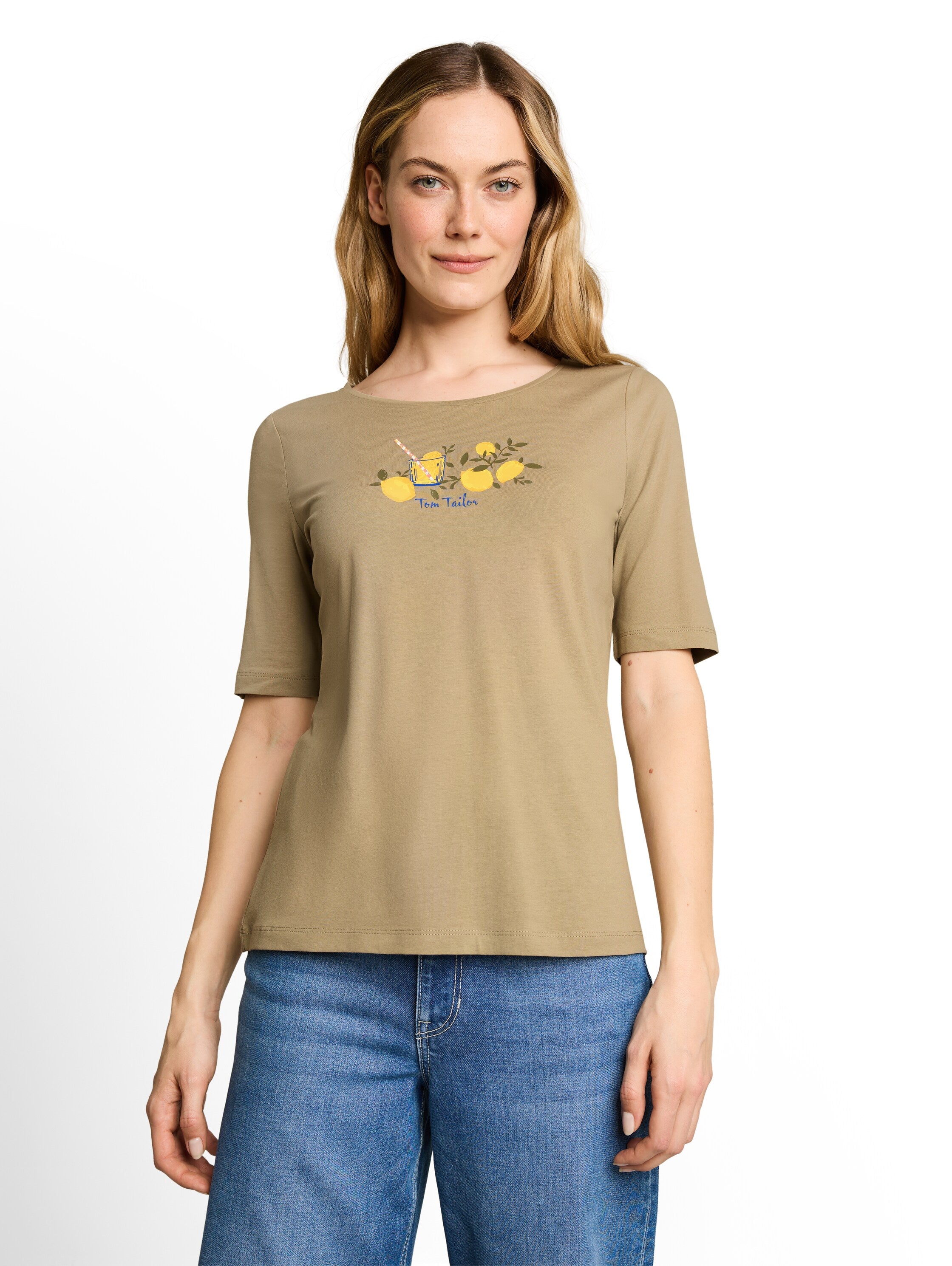Tom Tailor Damen T-Shirts Silver Olive