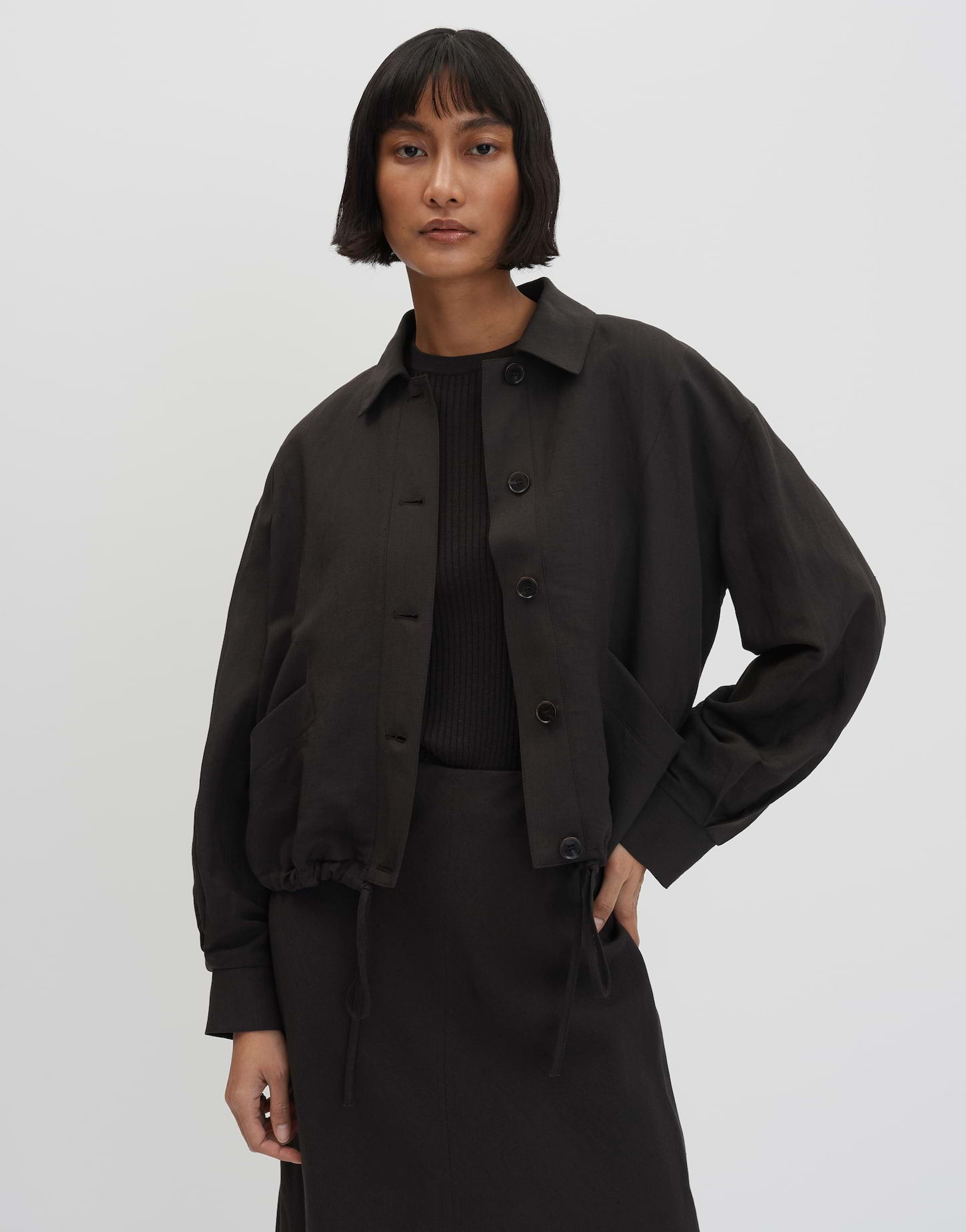 Someday Damen Blazer Dark Truffle