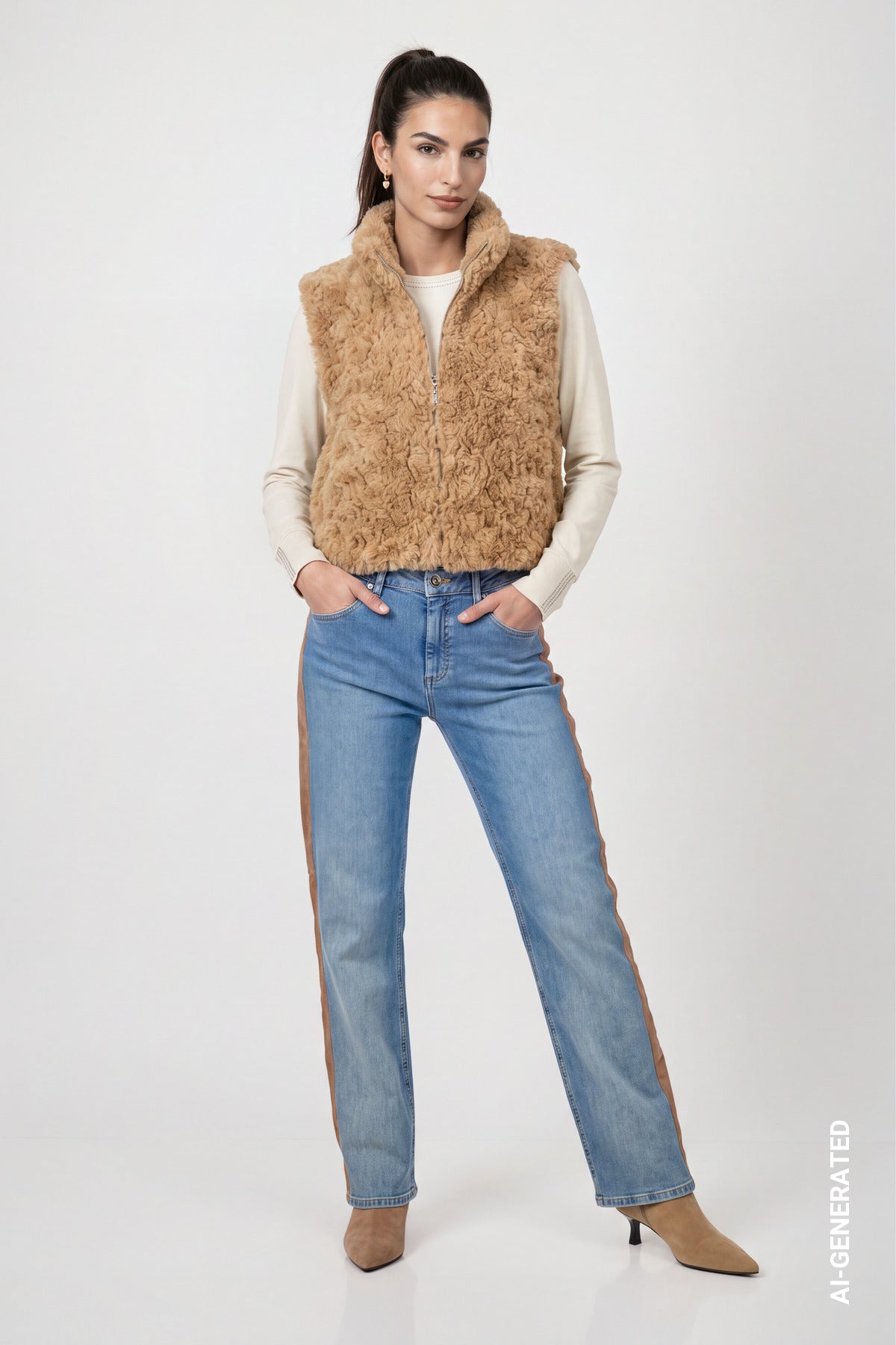 Monari Damen Outdoorwesten Brown Sugar