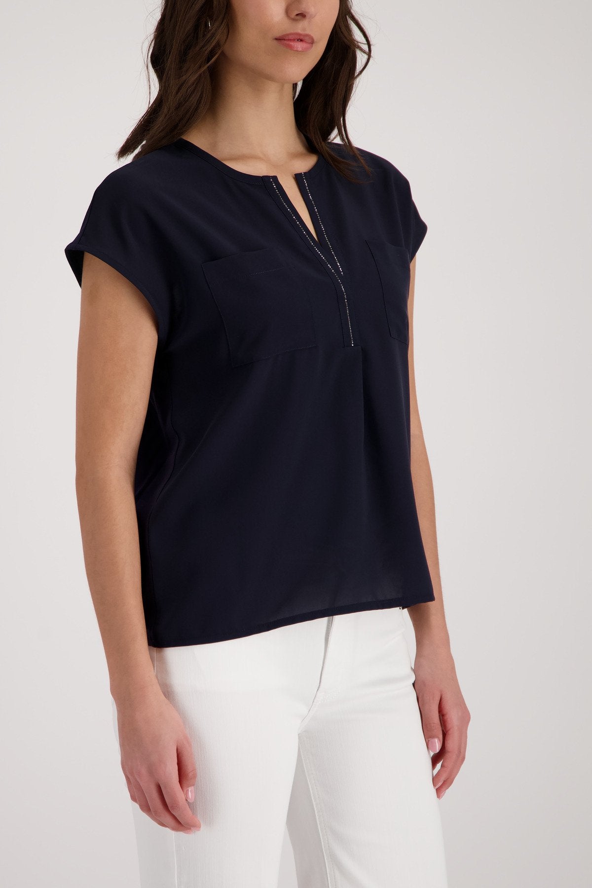 Monari Damen T-Shirts  Marine