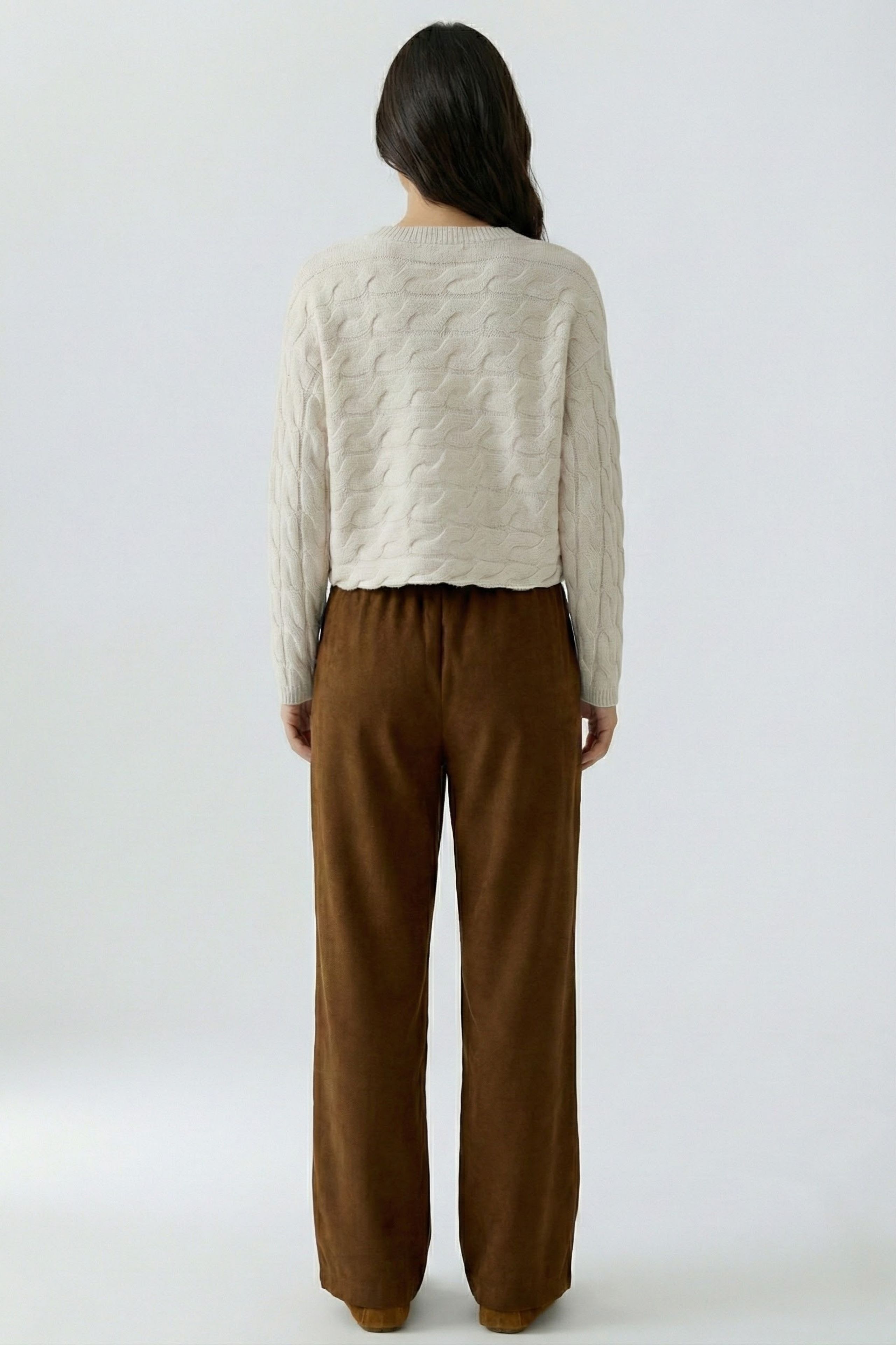 Oui Damen Pullover Offwhite