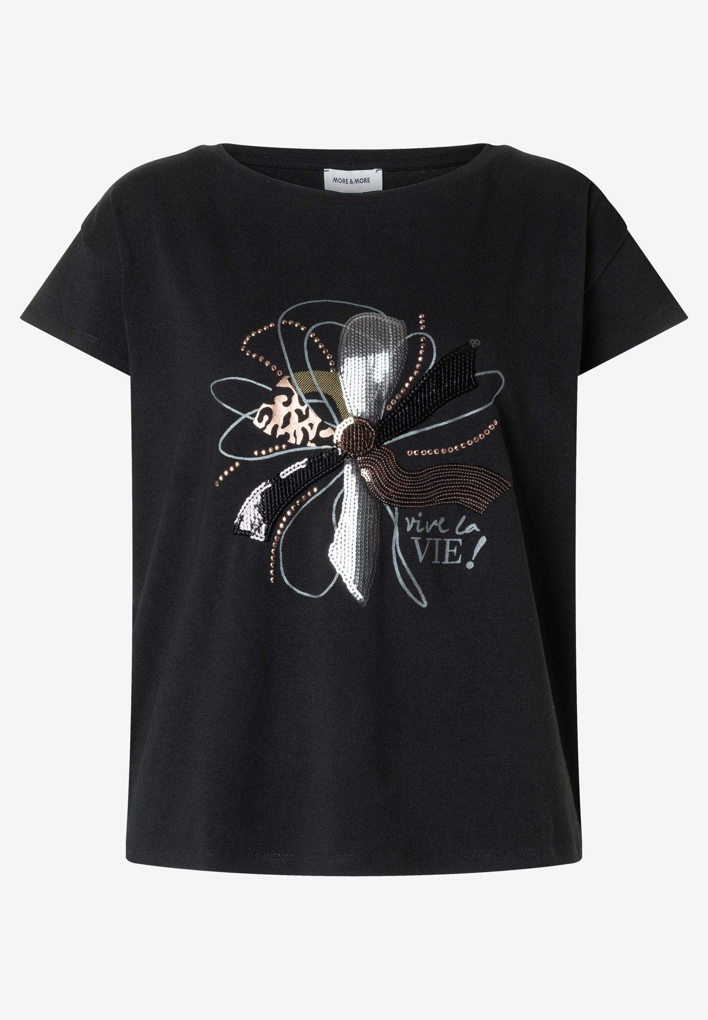 More & More Damen T-Shirts  Black