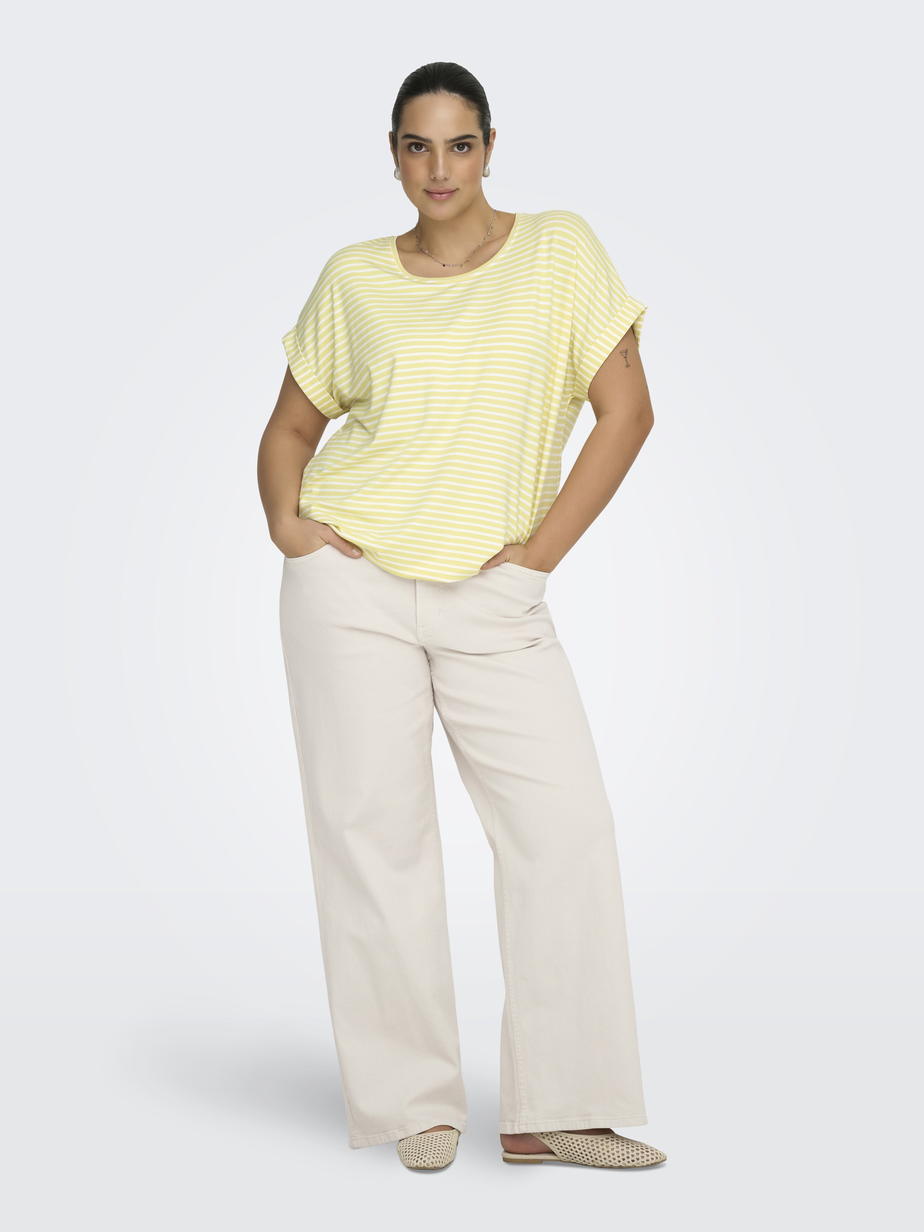 Only Carmakoma Damen T-Shirts Pineapple Slice