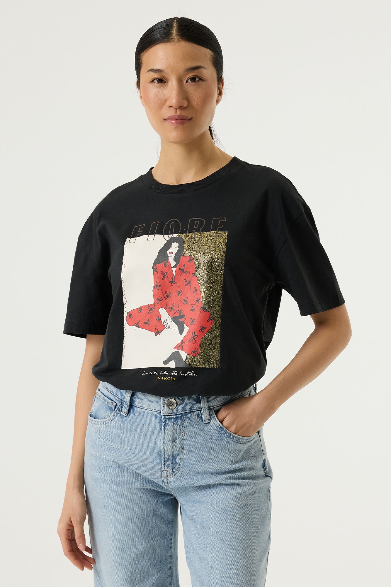 Garcia Damen T-Shirts Antracite
