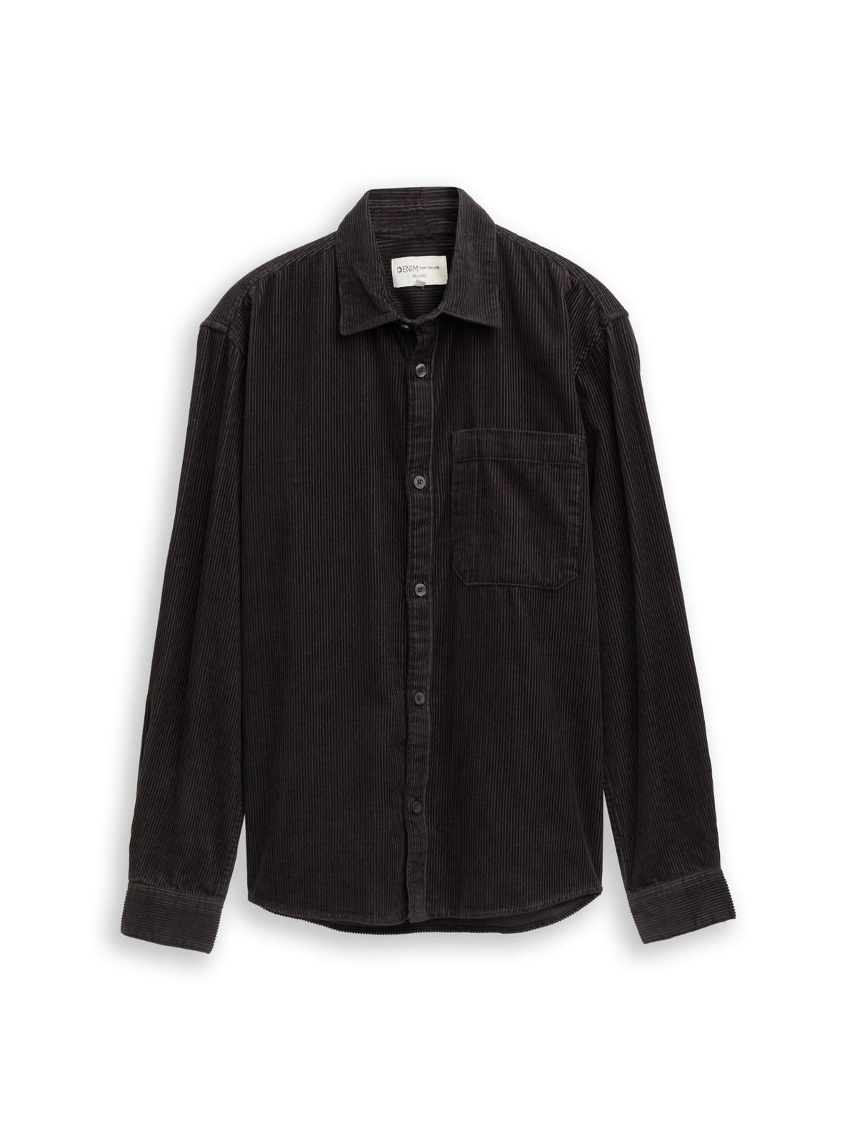 Tom Tailor denim Herren Hemden lang Coal Grey