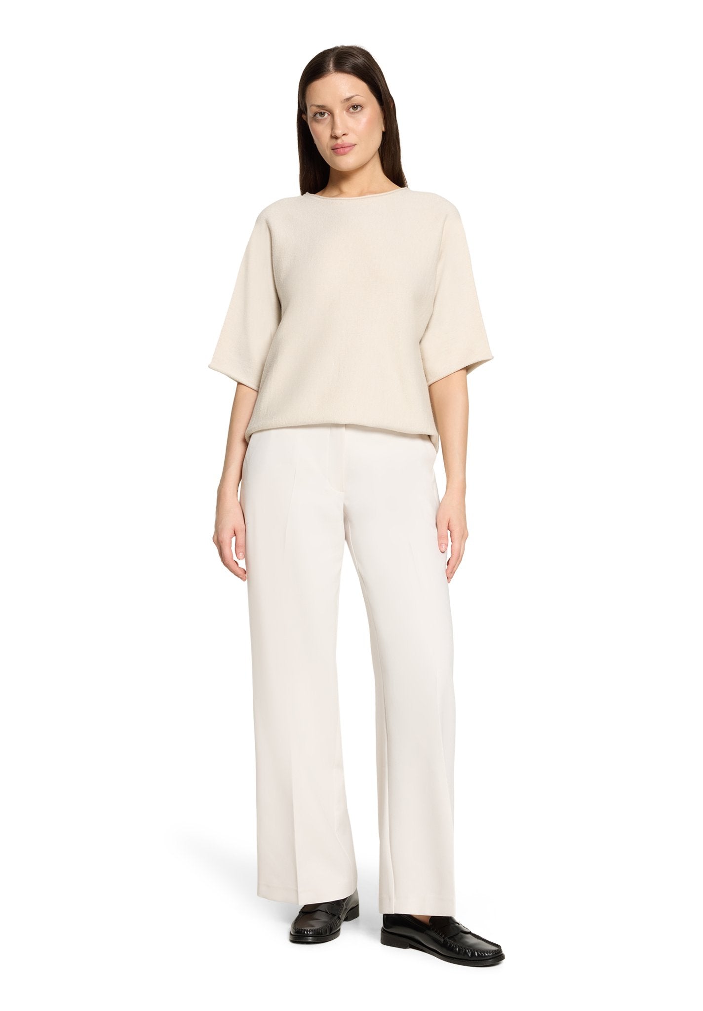 Betty & Co Damen Pullover Bright Cream Me