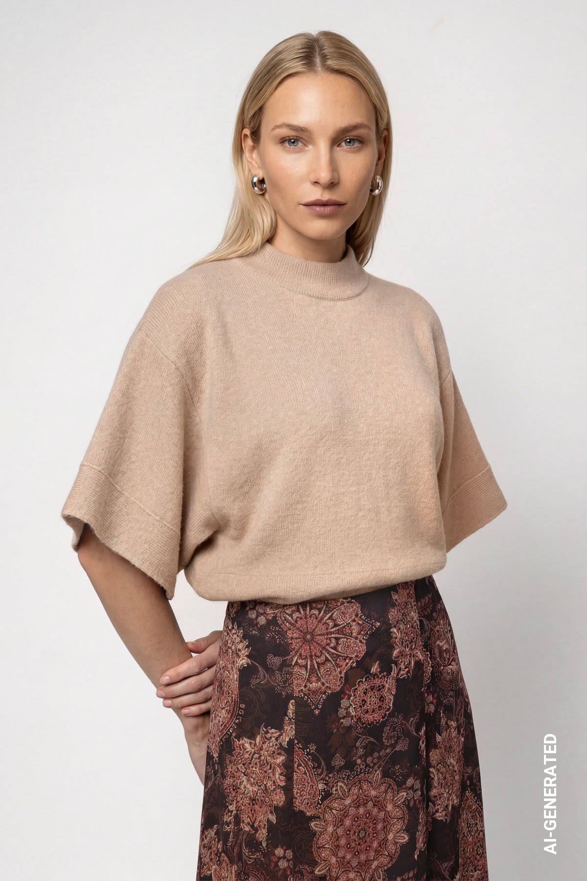 Monari Damen Pullover Cappuccino