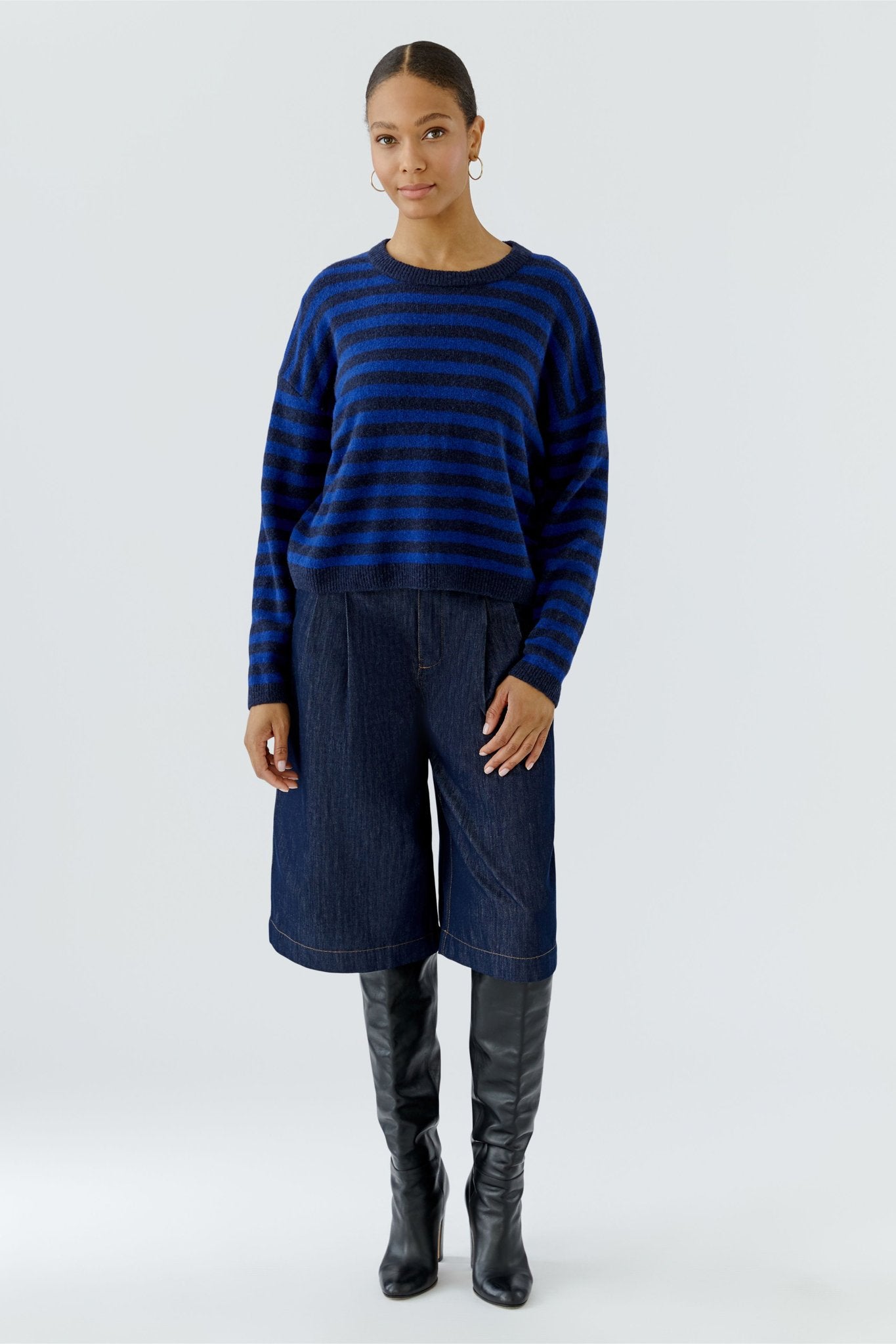 Oui Damen Pullover  Blue Blue