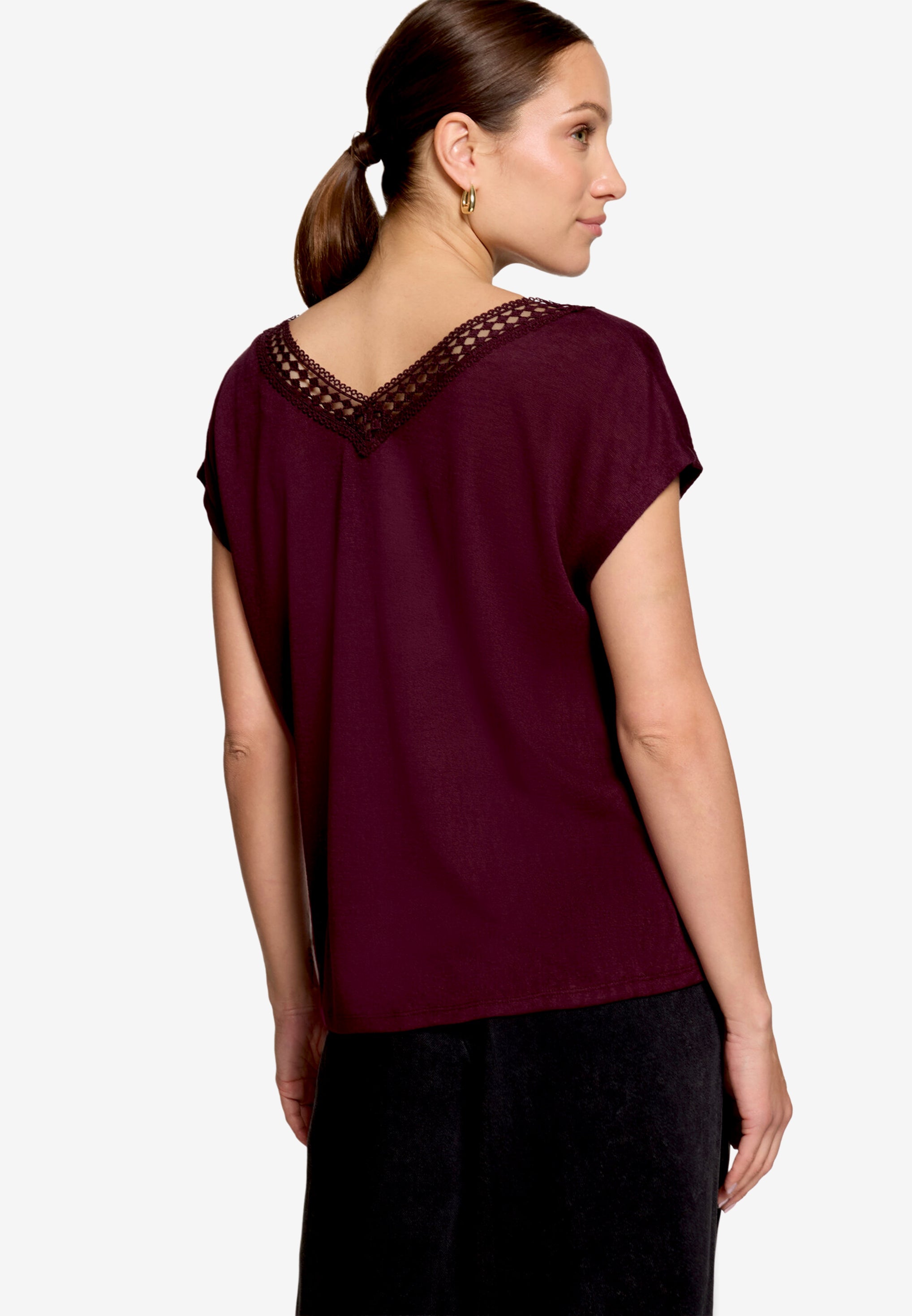 Zero Damen Tops Dark Aubergine