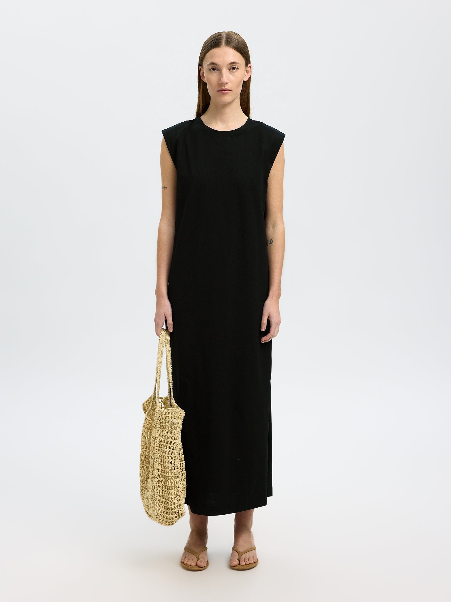 Selected Femme Damen Kleider Black