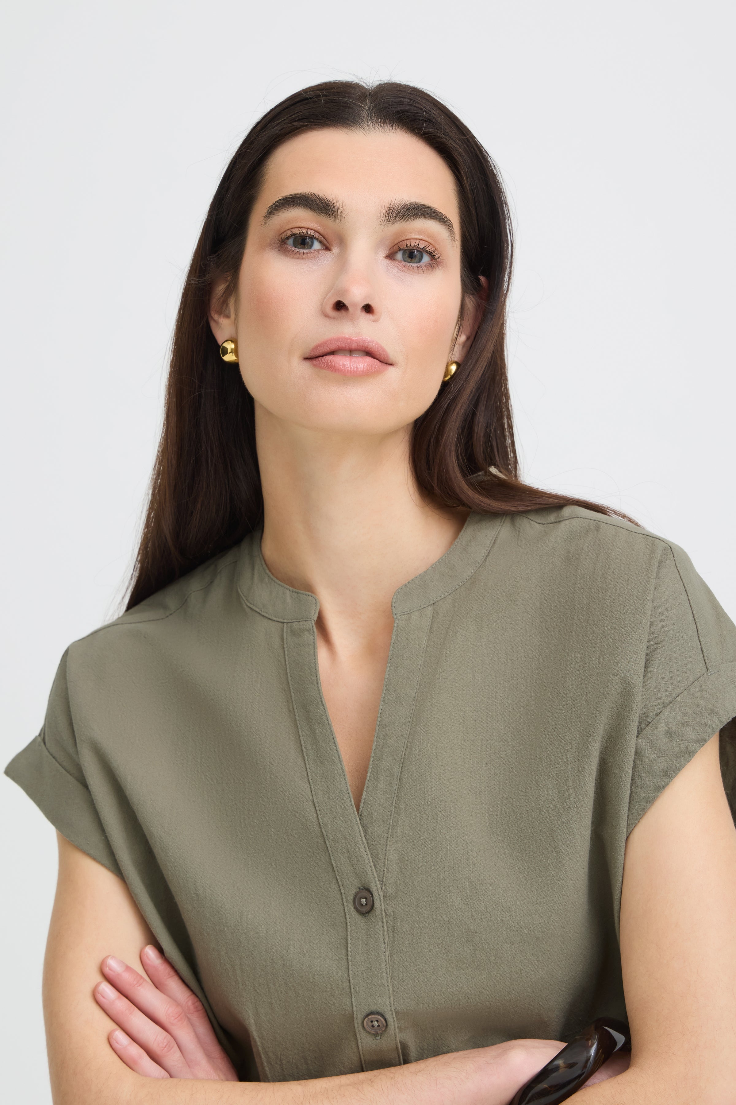 b.young Damen Blusen Vetiver