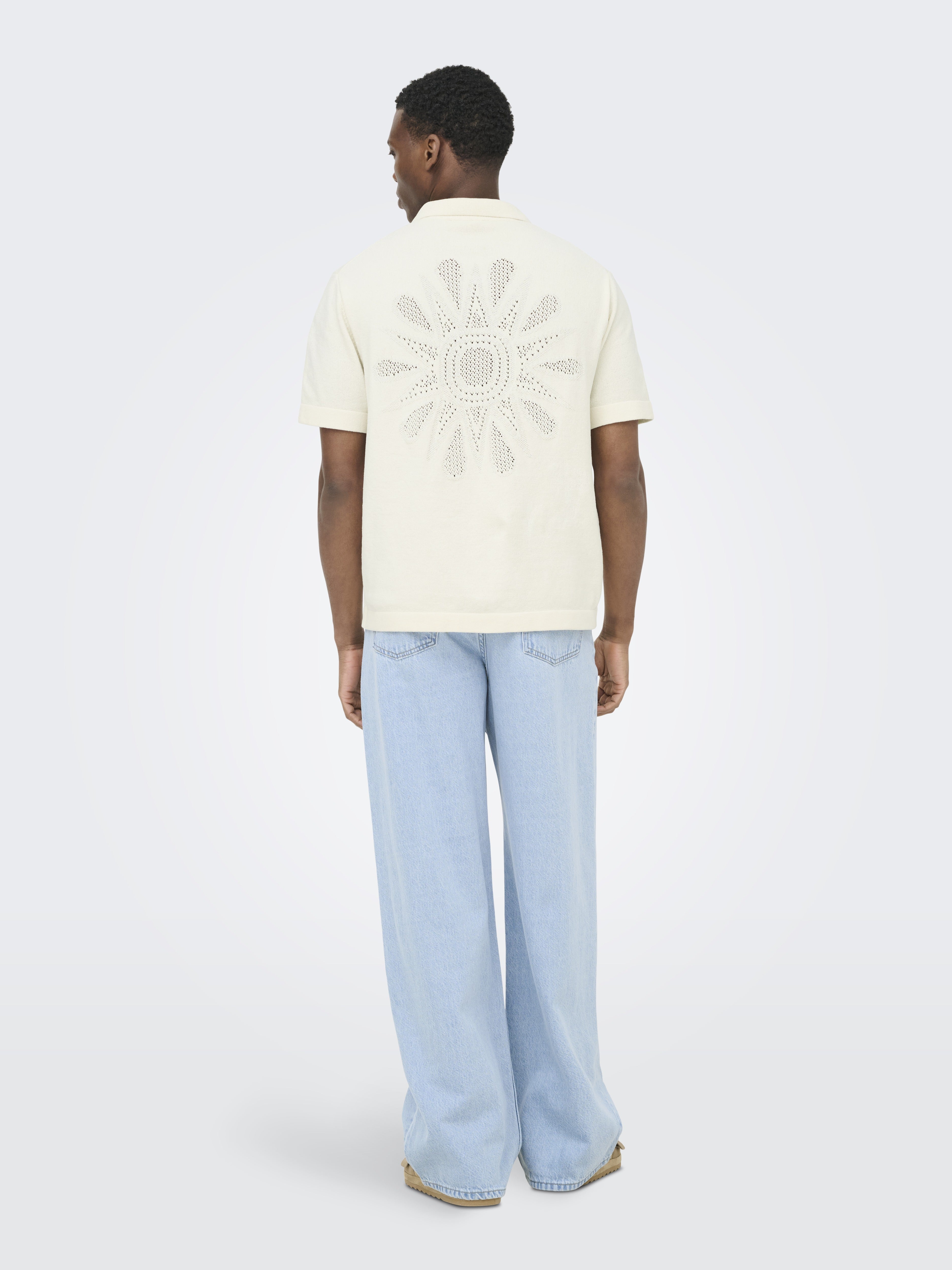 Only & Sons Herren Strickjacken Egret