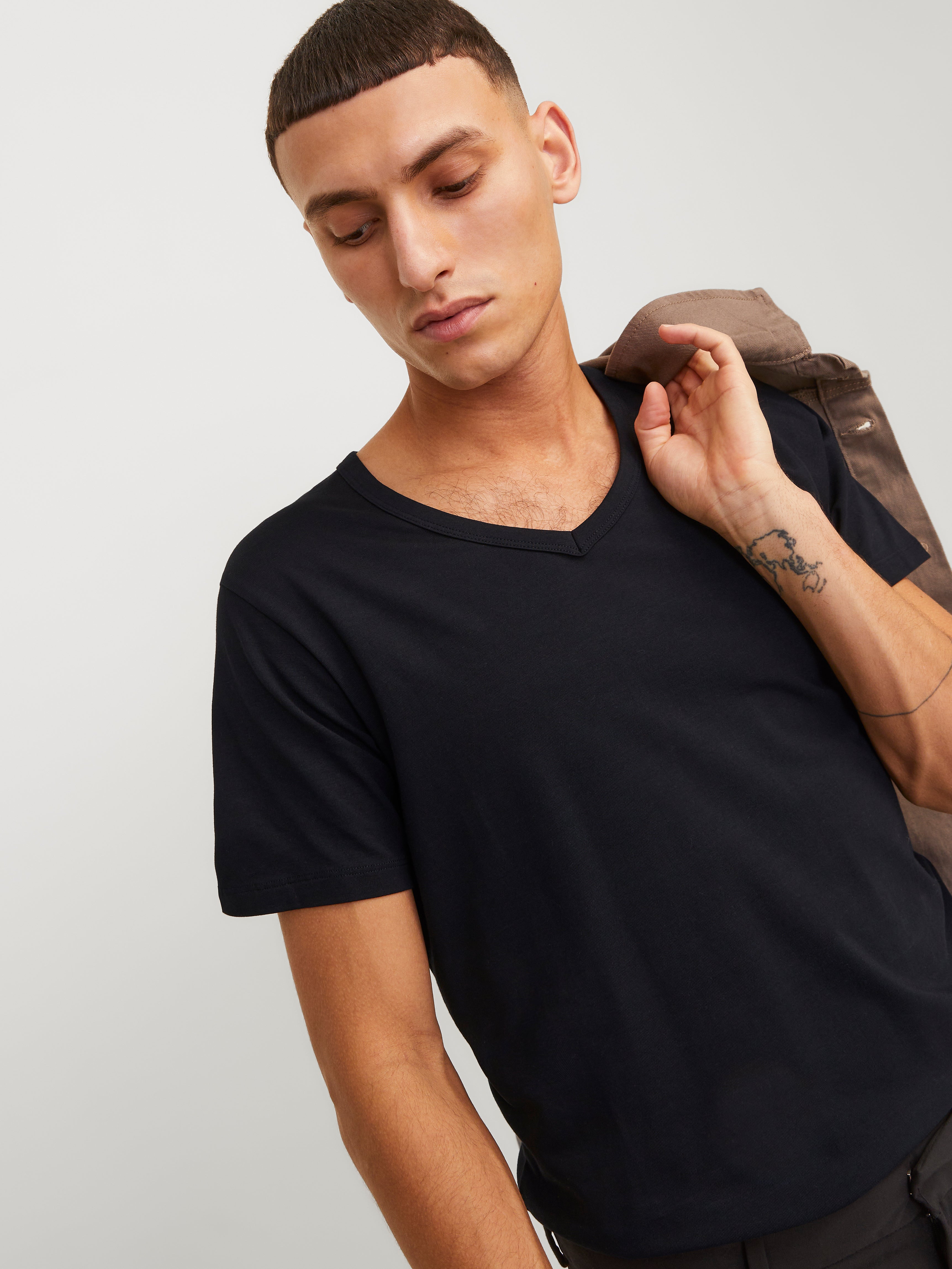 Jack & Jones Herren T-Shirts kurz Black