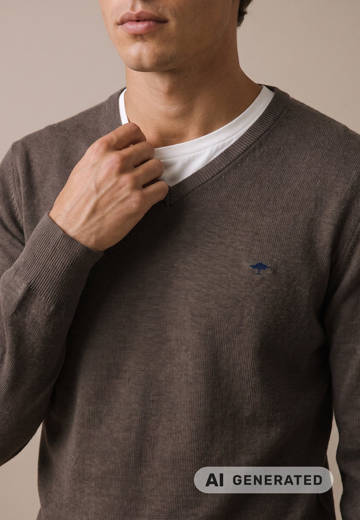 Fynch-Hatton Herren Pullover Dark Chocolate