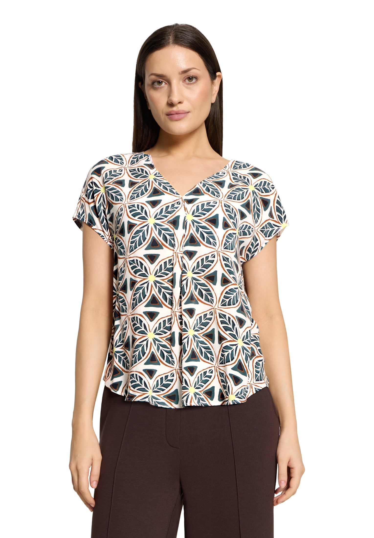 Cartoon Damen Blusen Nature/Grey