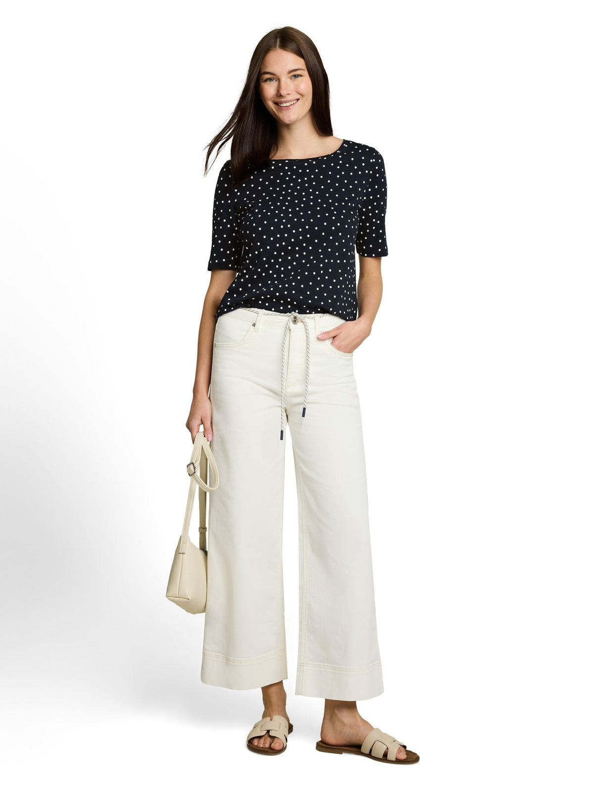 Tom Tailor Damen T-Shirts Navy White Smal