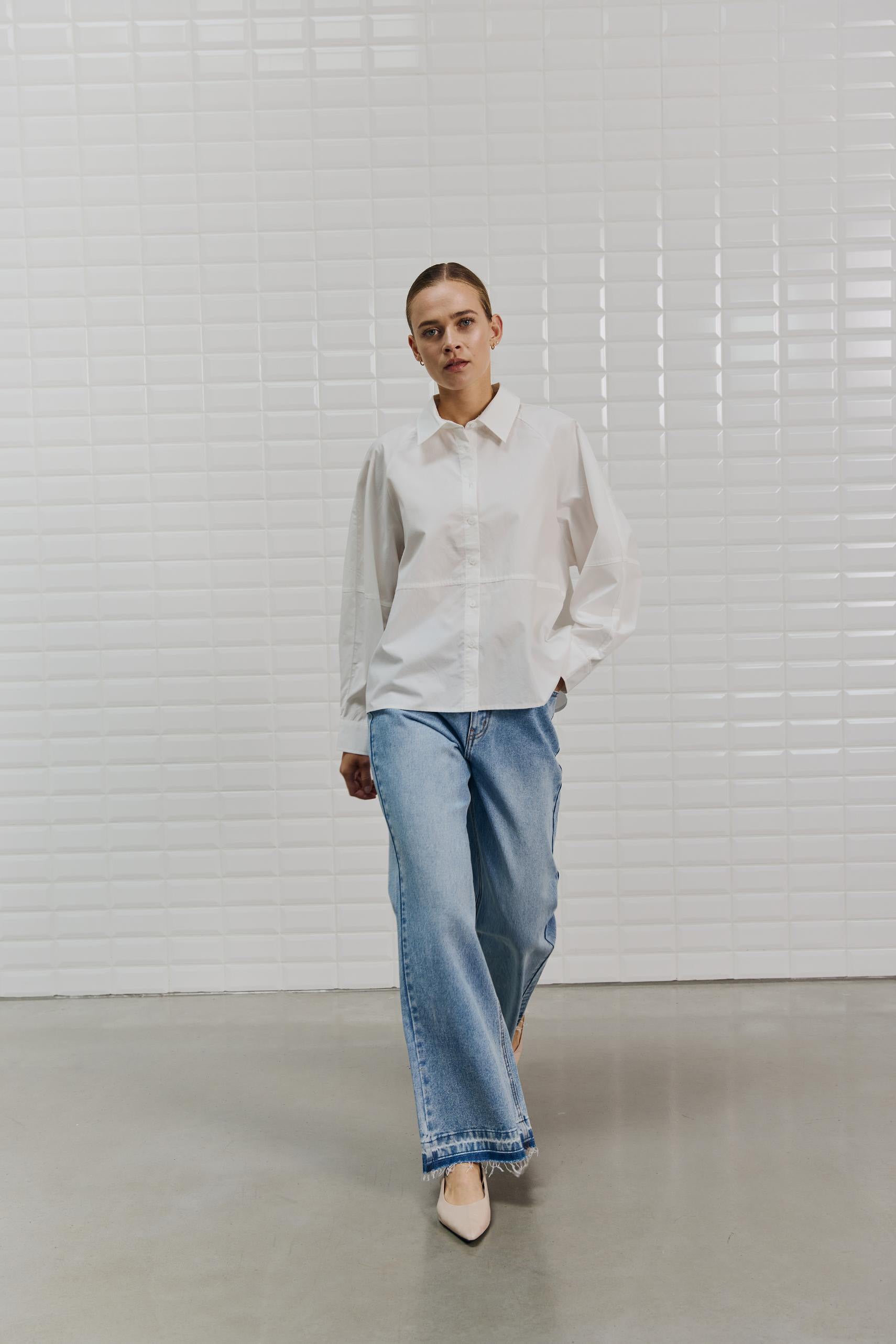 Withblack Damen Tops White