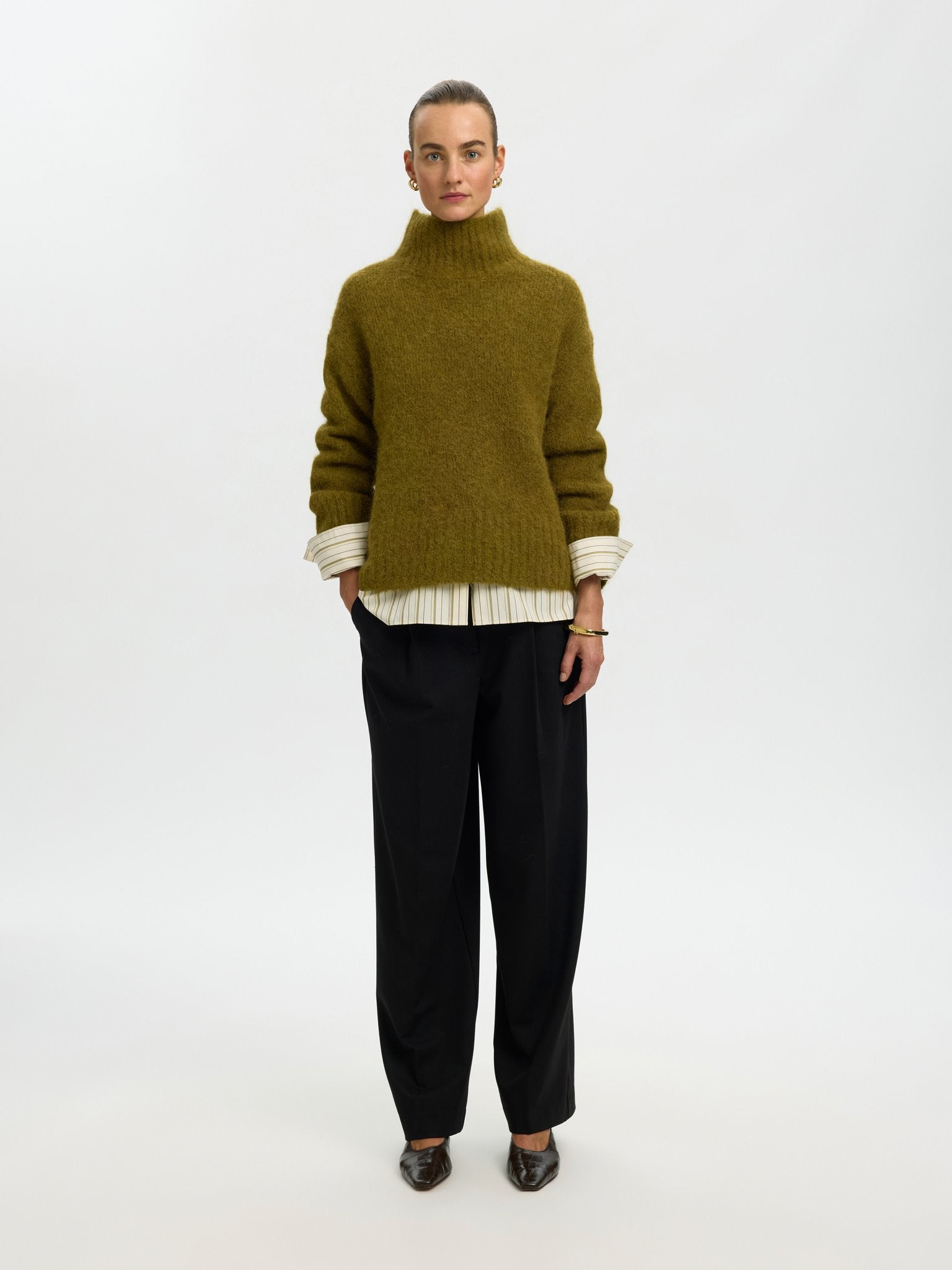 Selected Femme Damen Pullover Fir Green