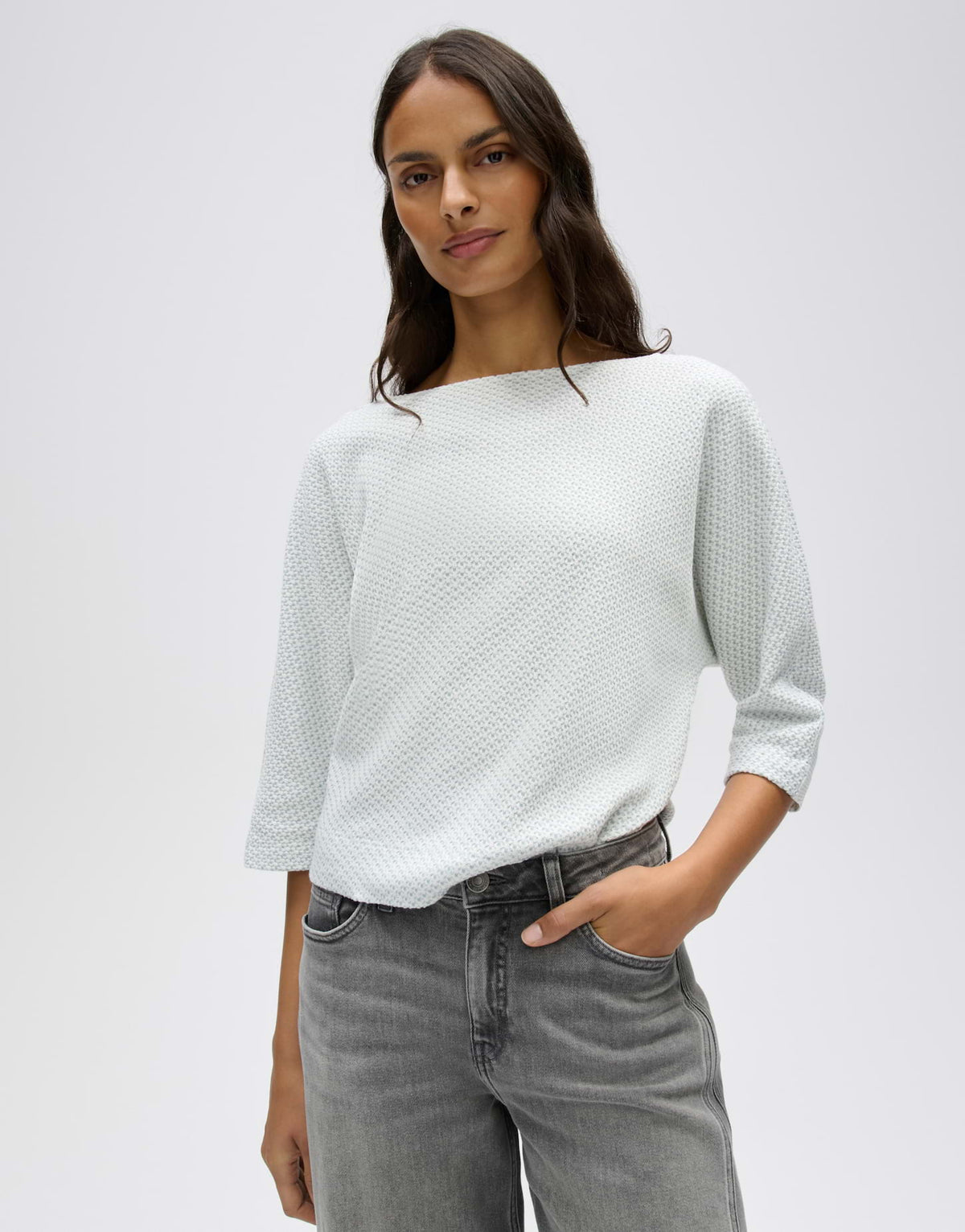 Opus Damen T-Shirts Dusty Aqua