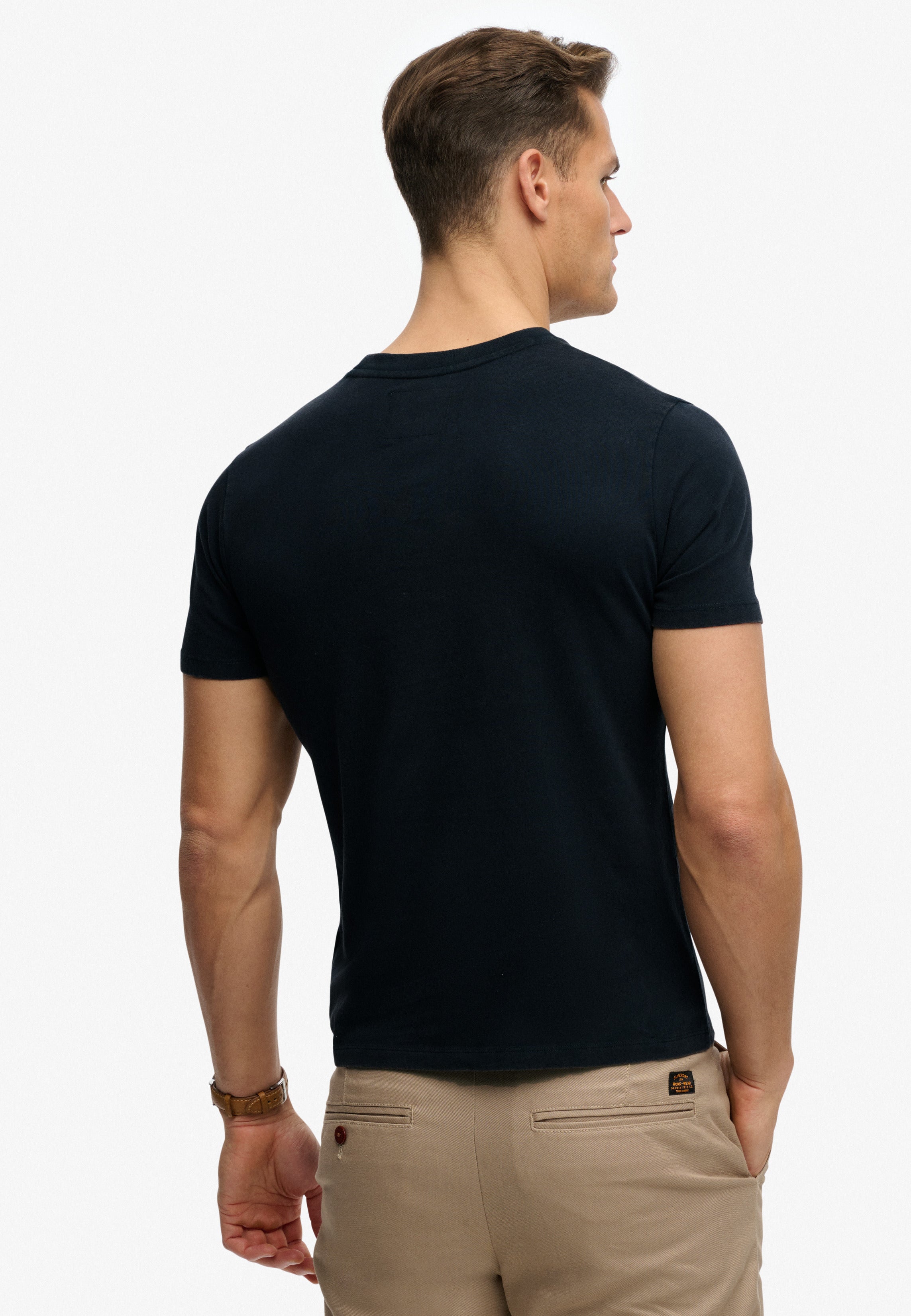 Superdry Men Herren T-Shirts kurz T Eclipse Nav