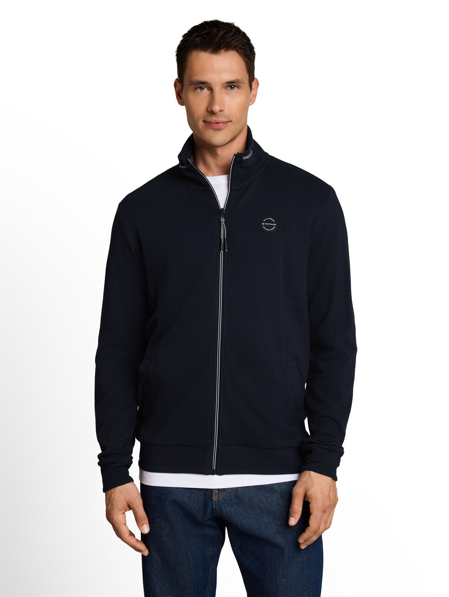 Tom Tailor Herren T-Shirts lang Sky Captain Blu